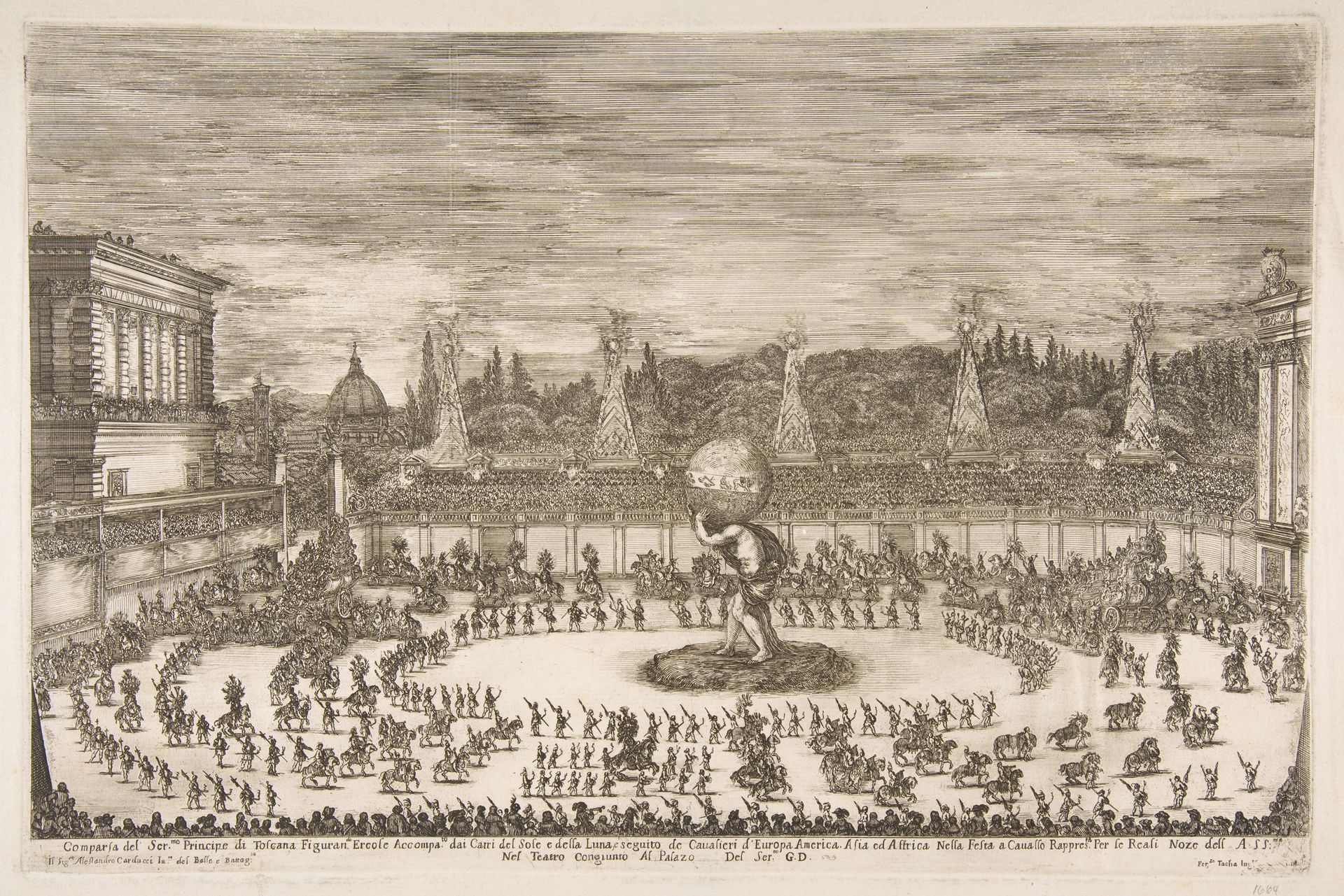 Il Mondo Festeggiante: Entrance of Cosimo III de' Medici by Stefano della Bella