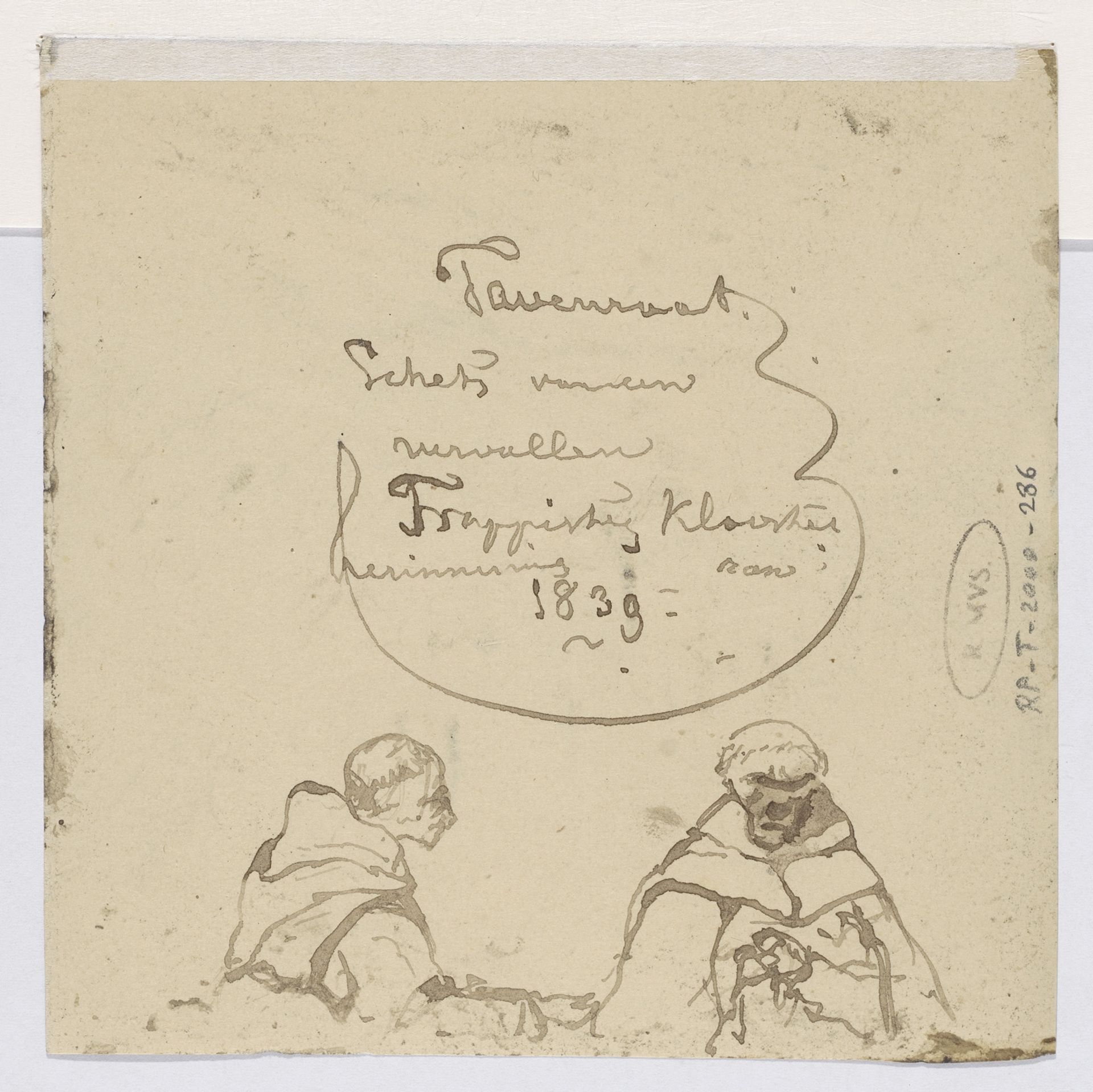 Schetsen van een monnik by Johannes Tavenraat