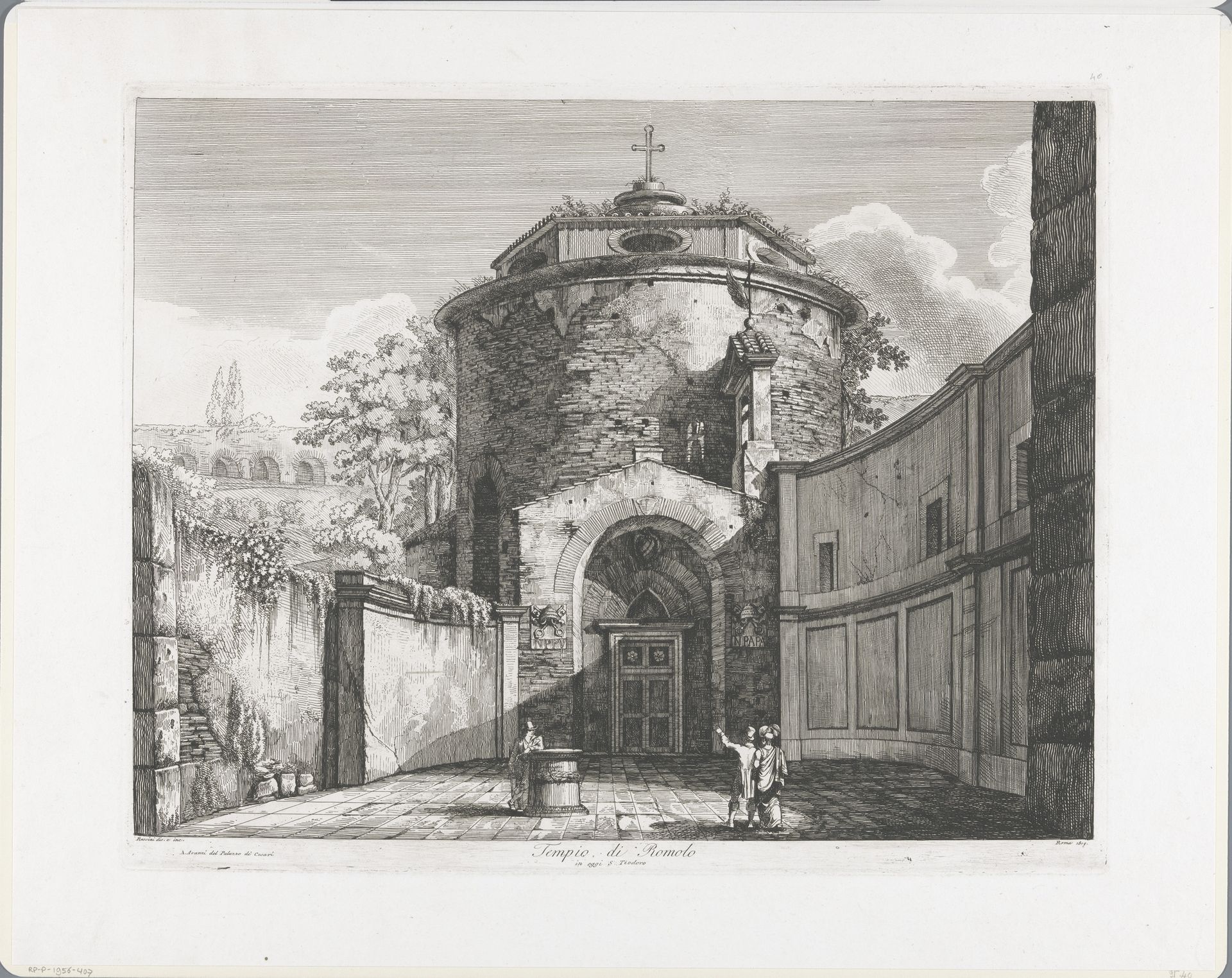Tempel van Romulus te Rome by Luigi Rossini