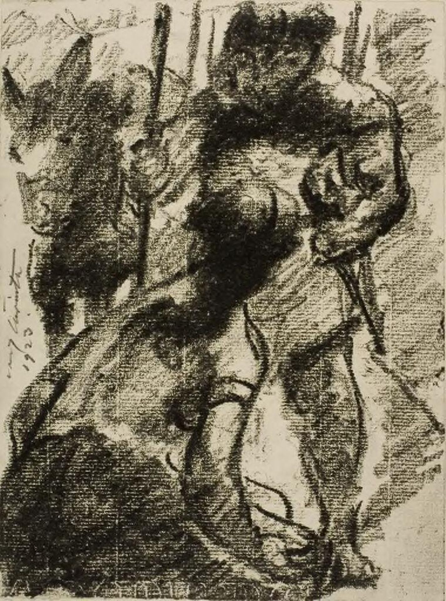 Abigail falls on her knees before David (I Samuel 25:23-42) by Lovis Corinth