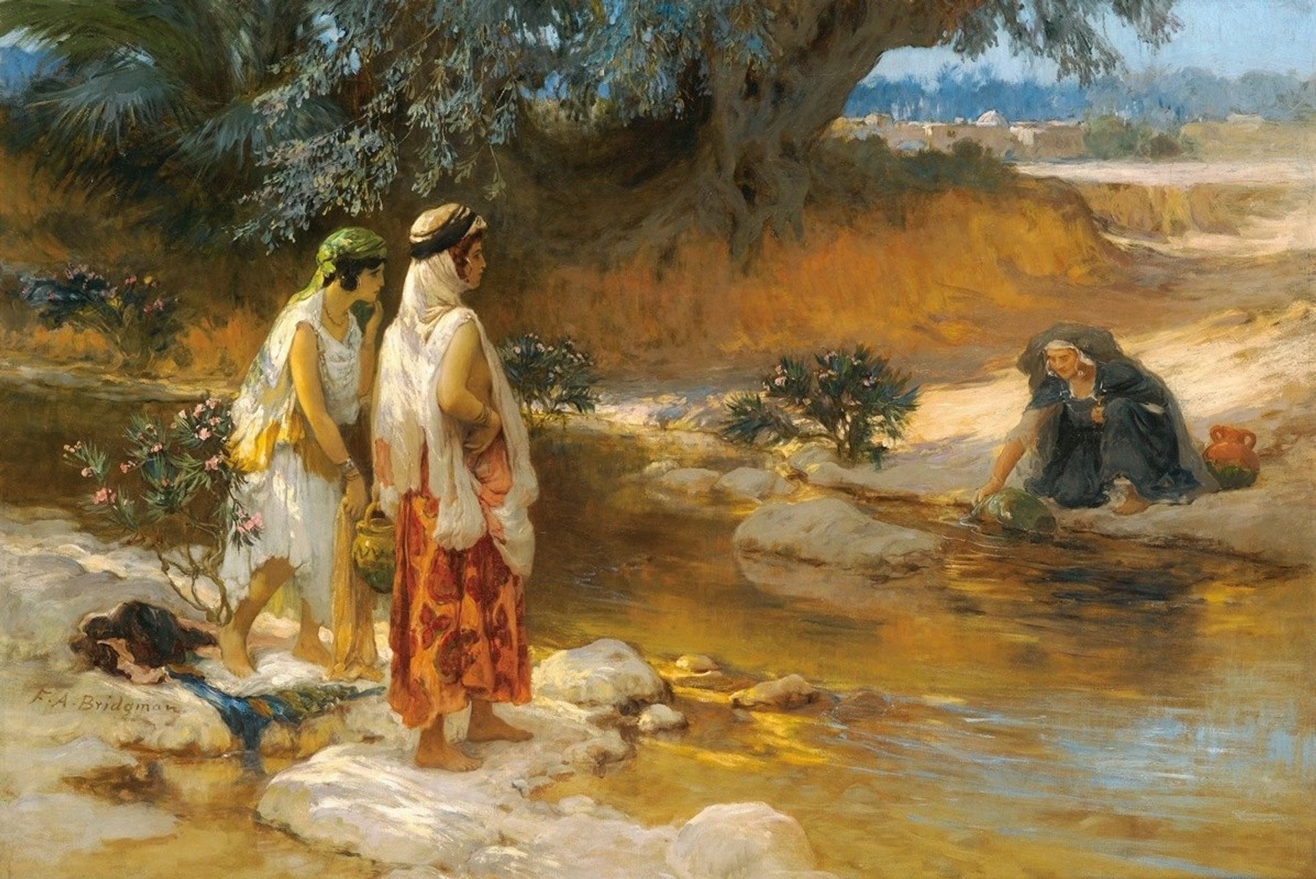 At The Water’s Edge by Frederick Arthur Bridgman