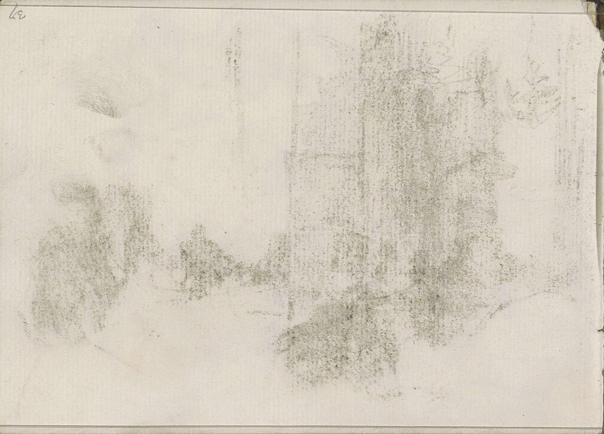Abklatsch van de krijttekening op blad 17 recto by Isaac Israels