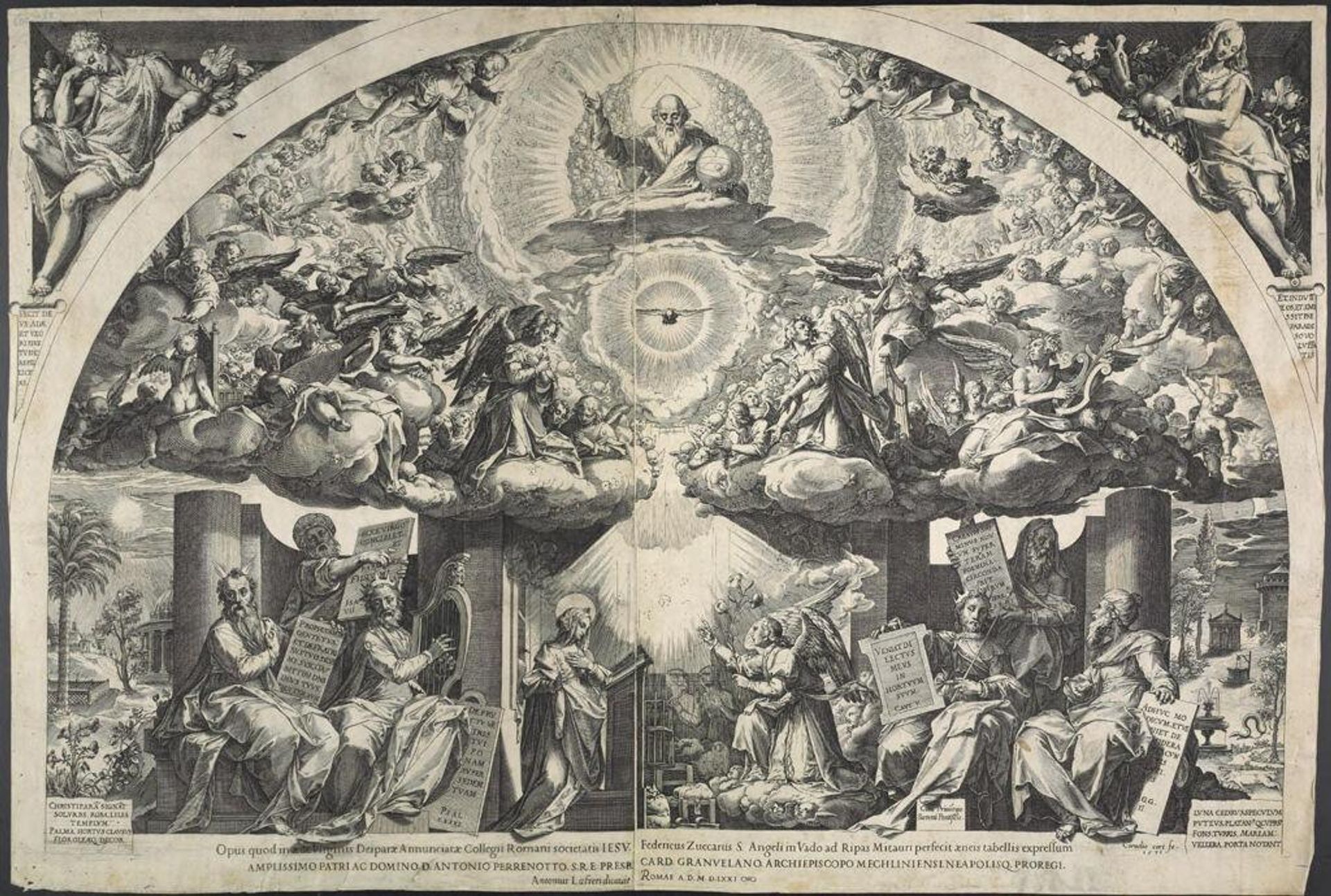 Annunciation with Prophets by Cornelis Cort