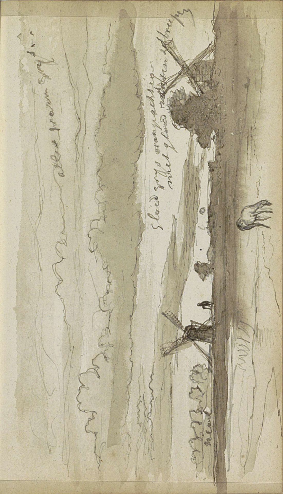 Polderlandschap met molens by Johannes Tavenraat