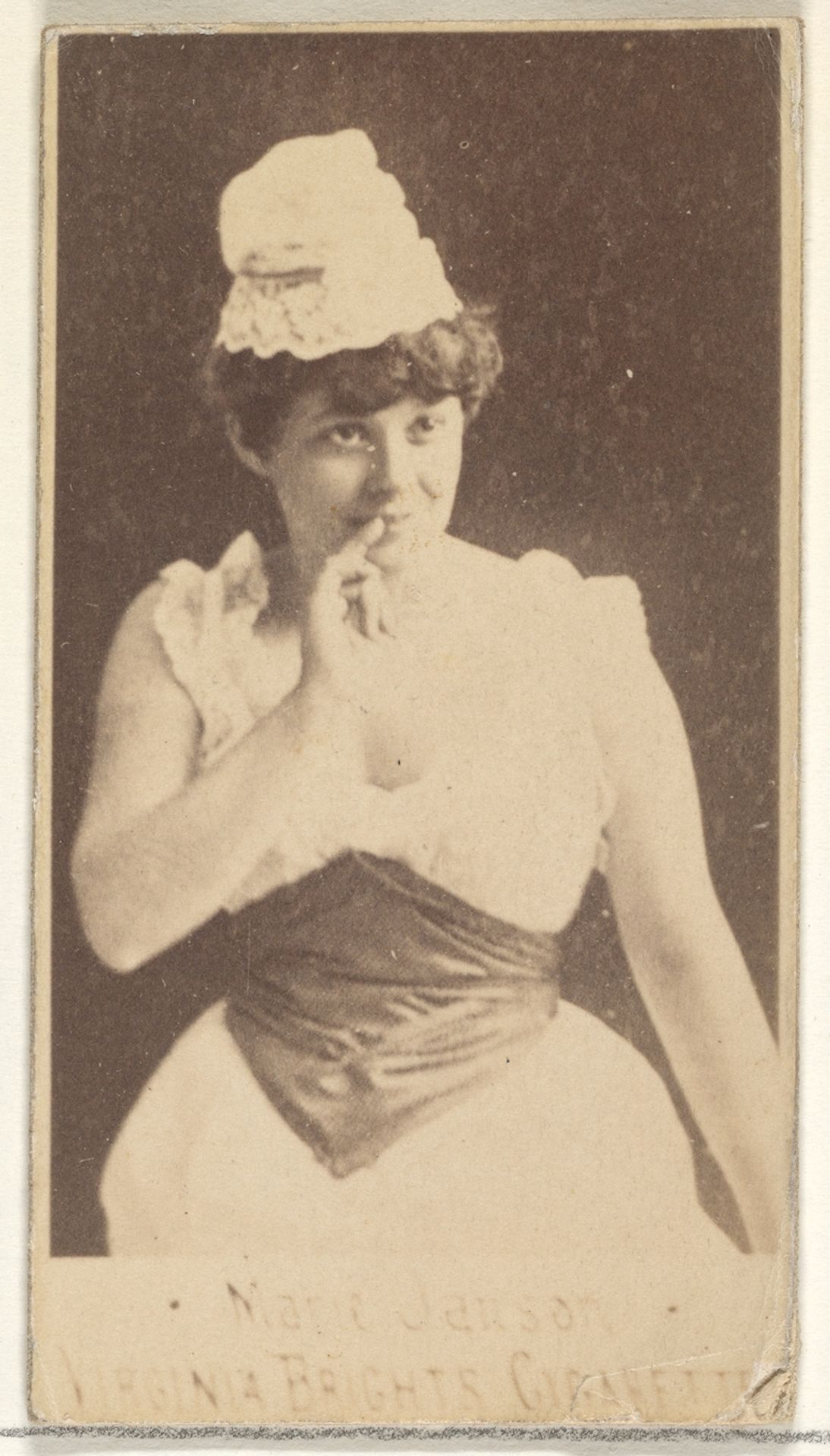 Marie Janson, from the Actors and Actresses series (N45, Type 1) for Virginia Brights Cigarettes by Allen & Ginter