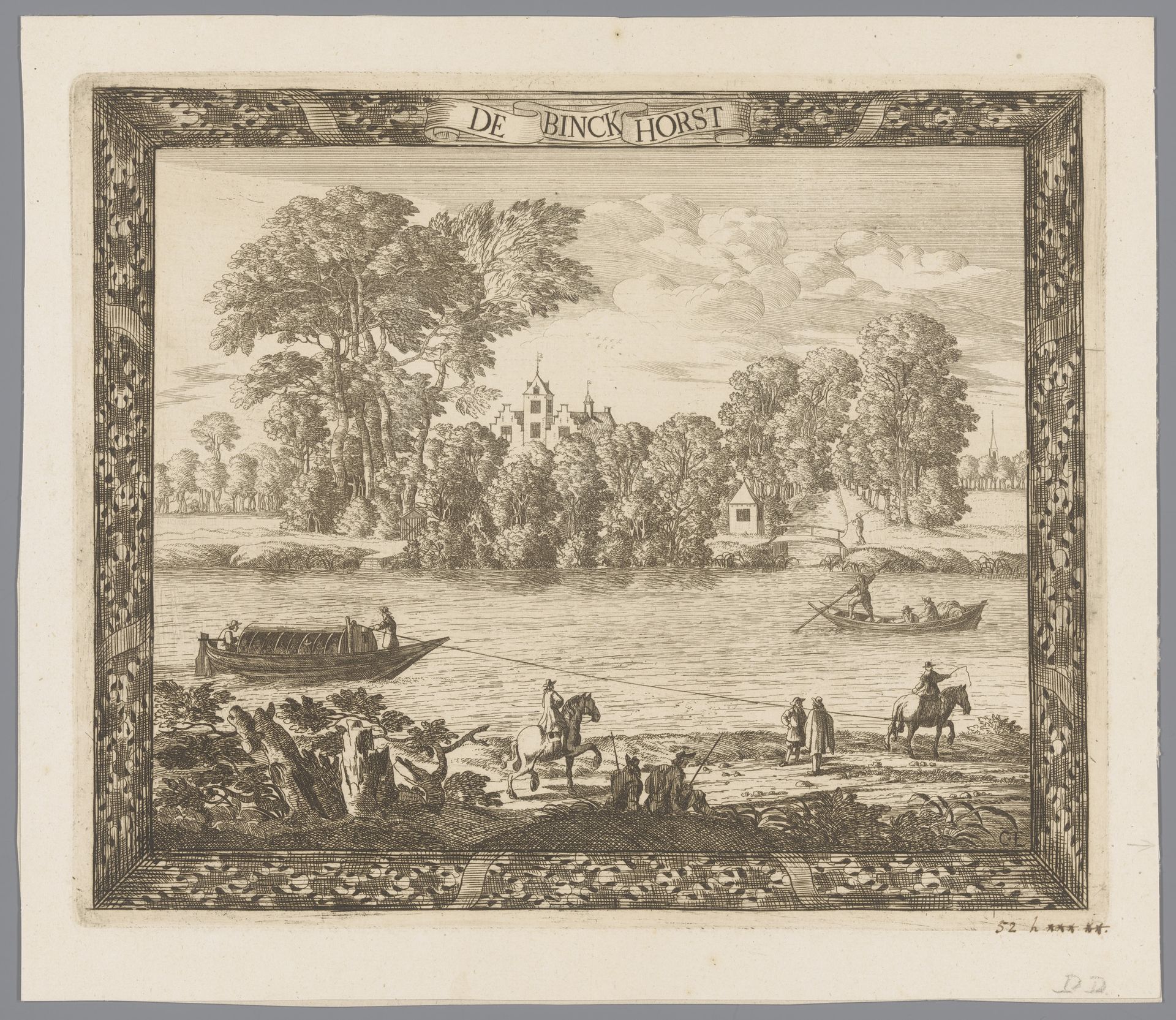 Gezicht op Kasteel de Binckhorst te Den Haag by Cornelis Elandts