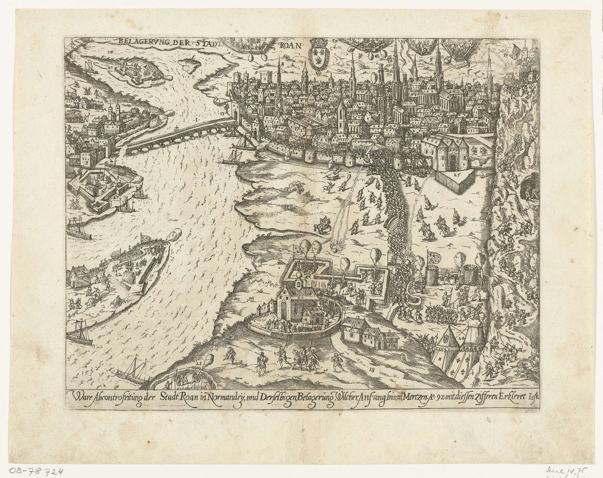 Beleg van Rouen, 1592 by Anonymous