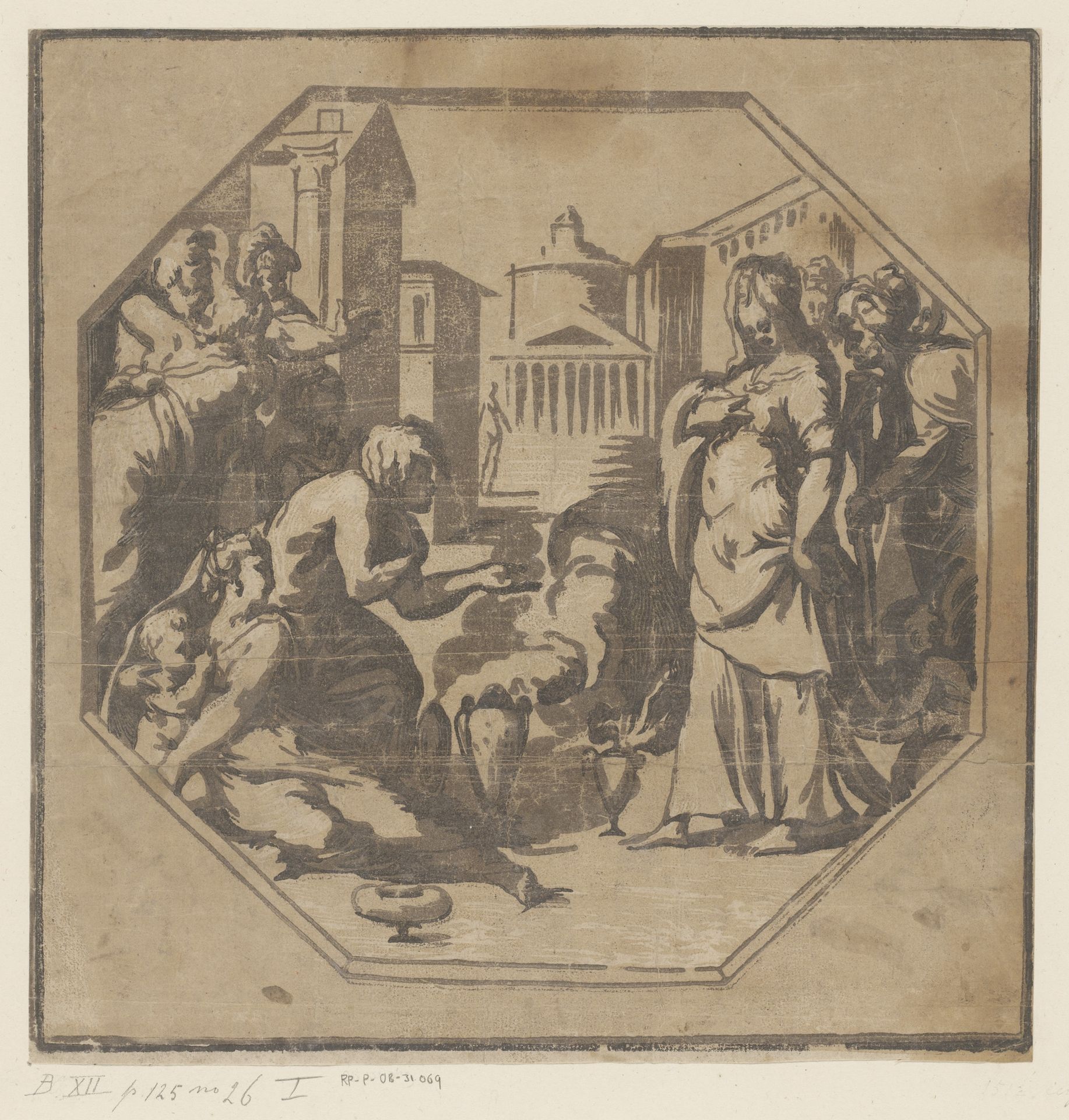 Psyche als godin aanbeden door het volk by Antonio da Trento