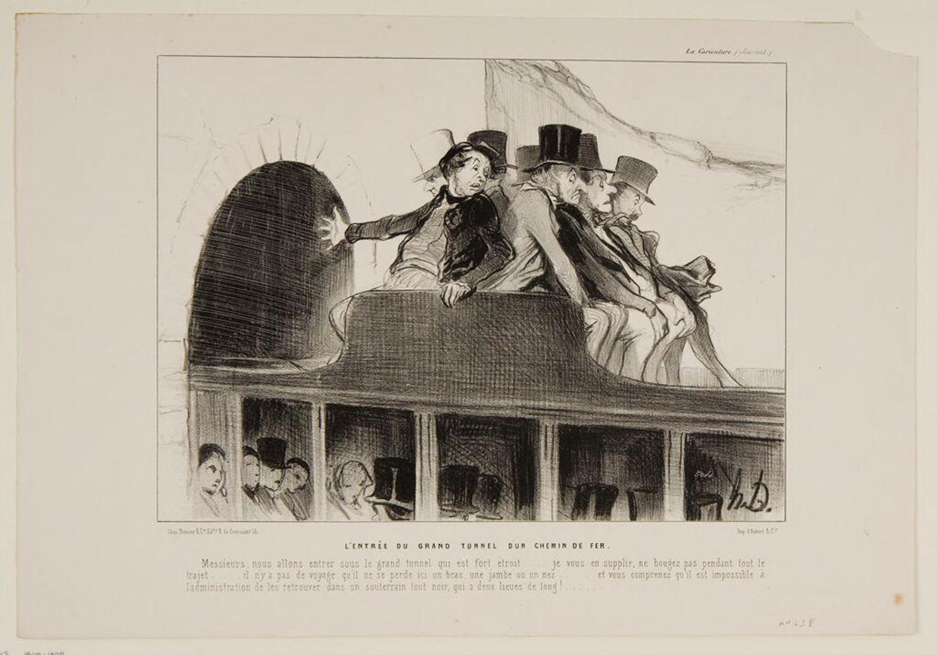 The Entrance to a Big Railway Tunnel by Honoré Daumier