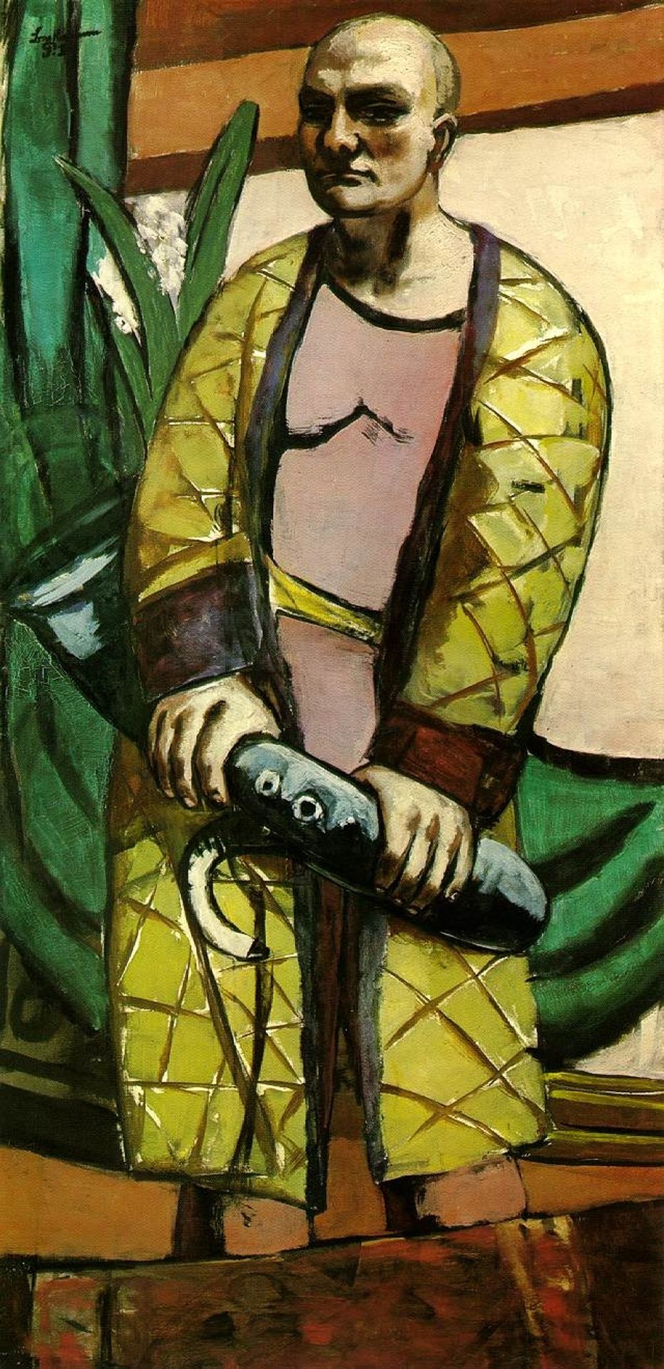 Self-Portrait with a Saxophone by Max Beckmann