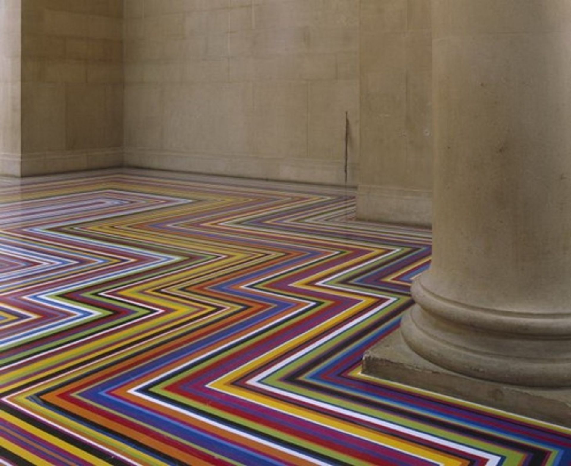 Zobop (installation view) by Jim Lambie