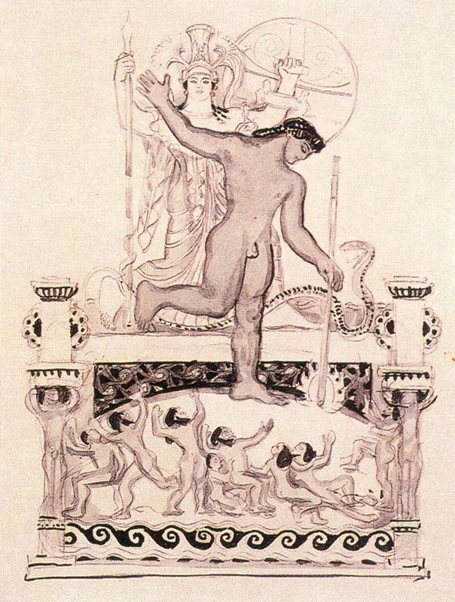 Prometheus in chains by Frantisek Kupka