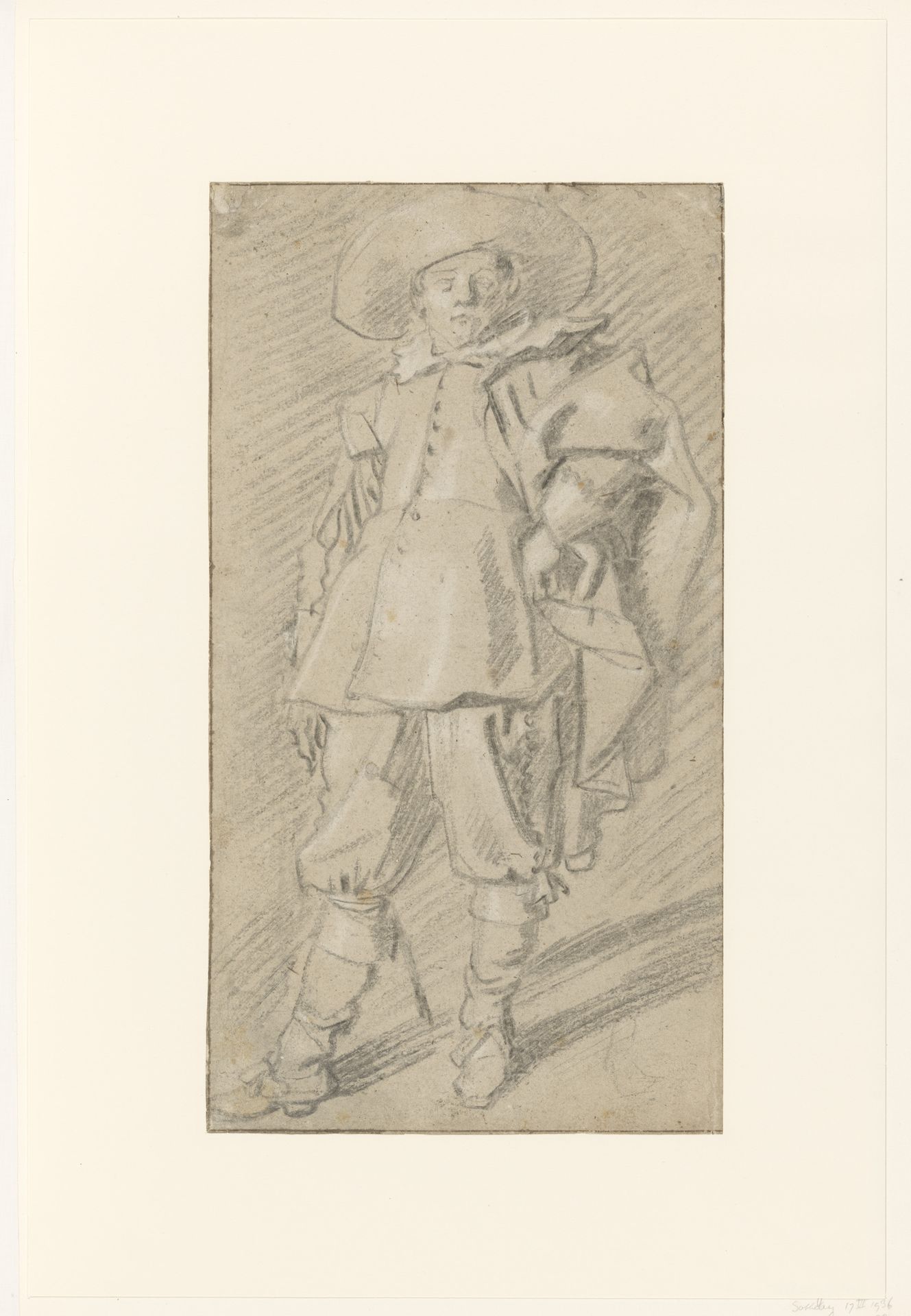 Staande man met hand in de zij by Frans Hals