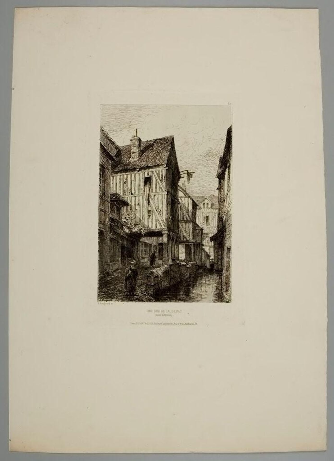 Street of Caudebec by Auguste Bougourd