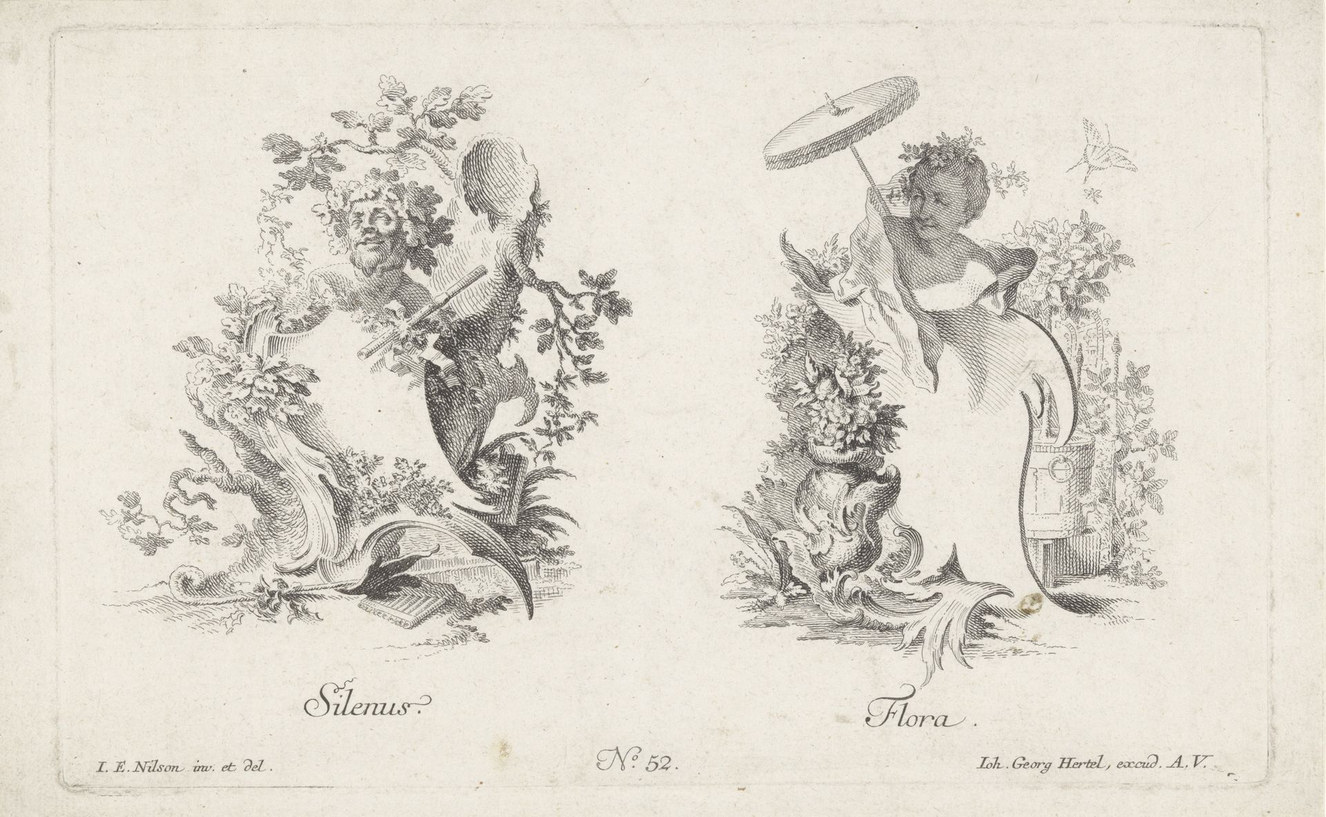 Silenus en Flora by Anonymous