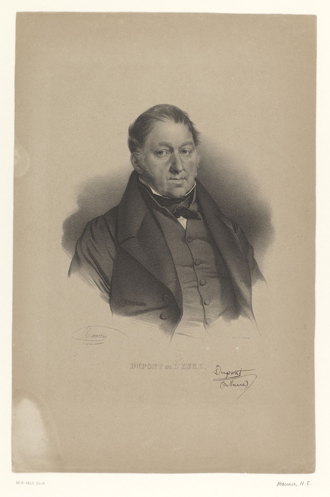 Portret van Jacques Charles Dupont de l'Eure by Nicolas Maurin
