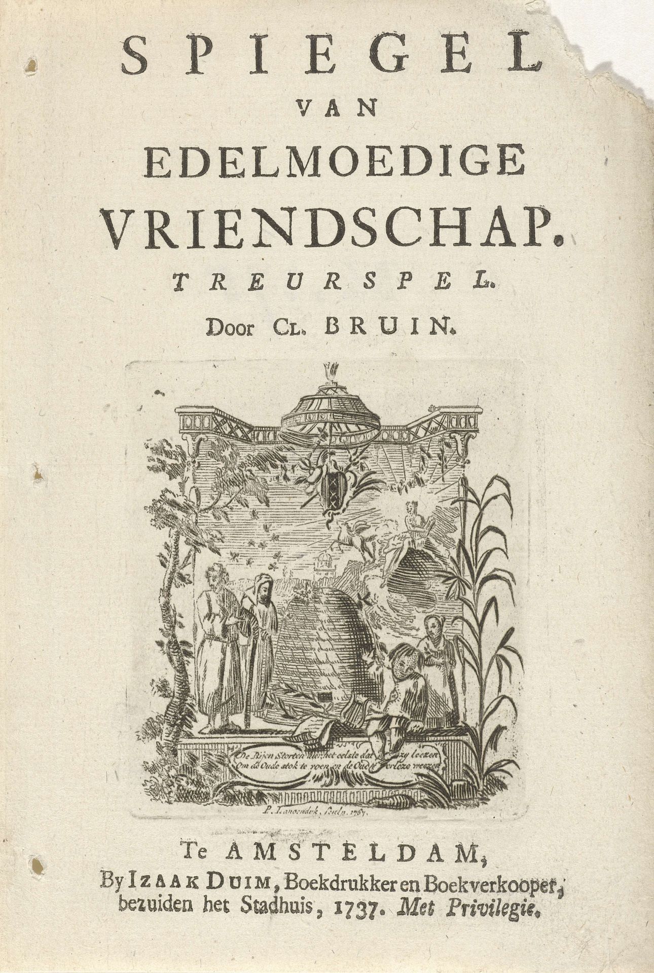 Figuren rond een bijenkorf by Pieter (I) Langendijk