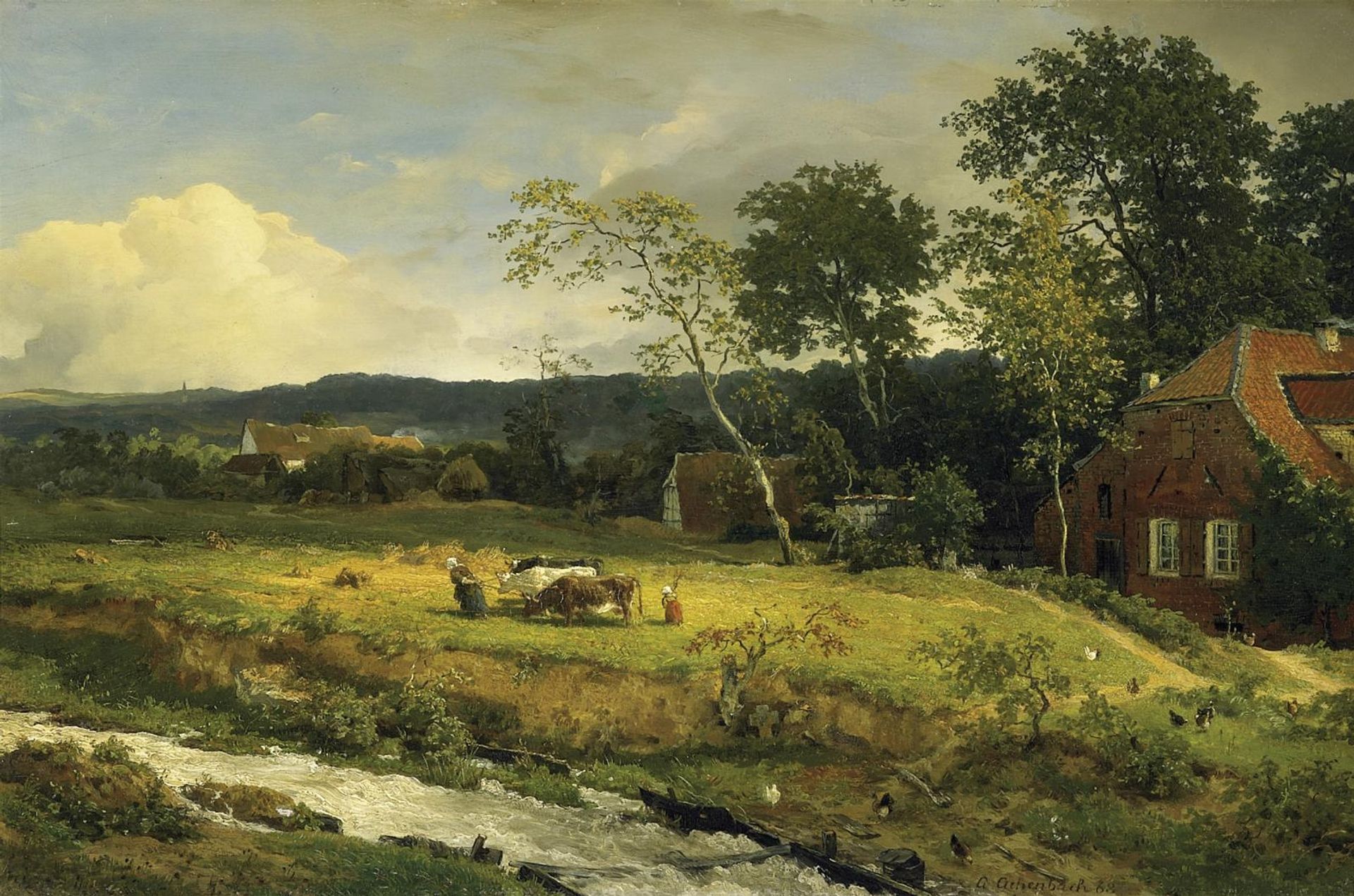 Landscape in Hessen by Andreas Achenbach