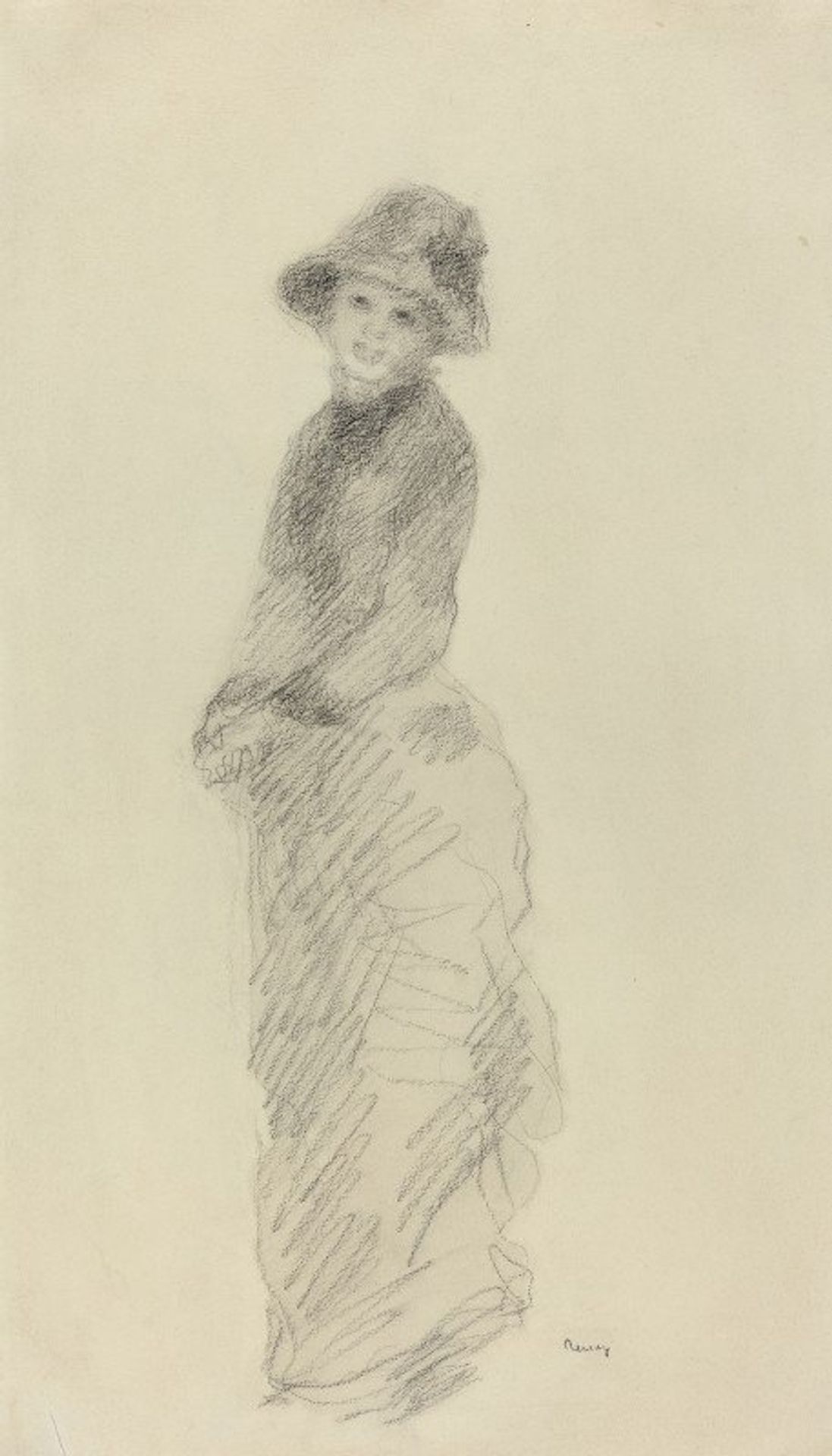 Young Woman Standing by Pierre-Auguste Renoir