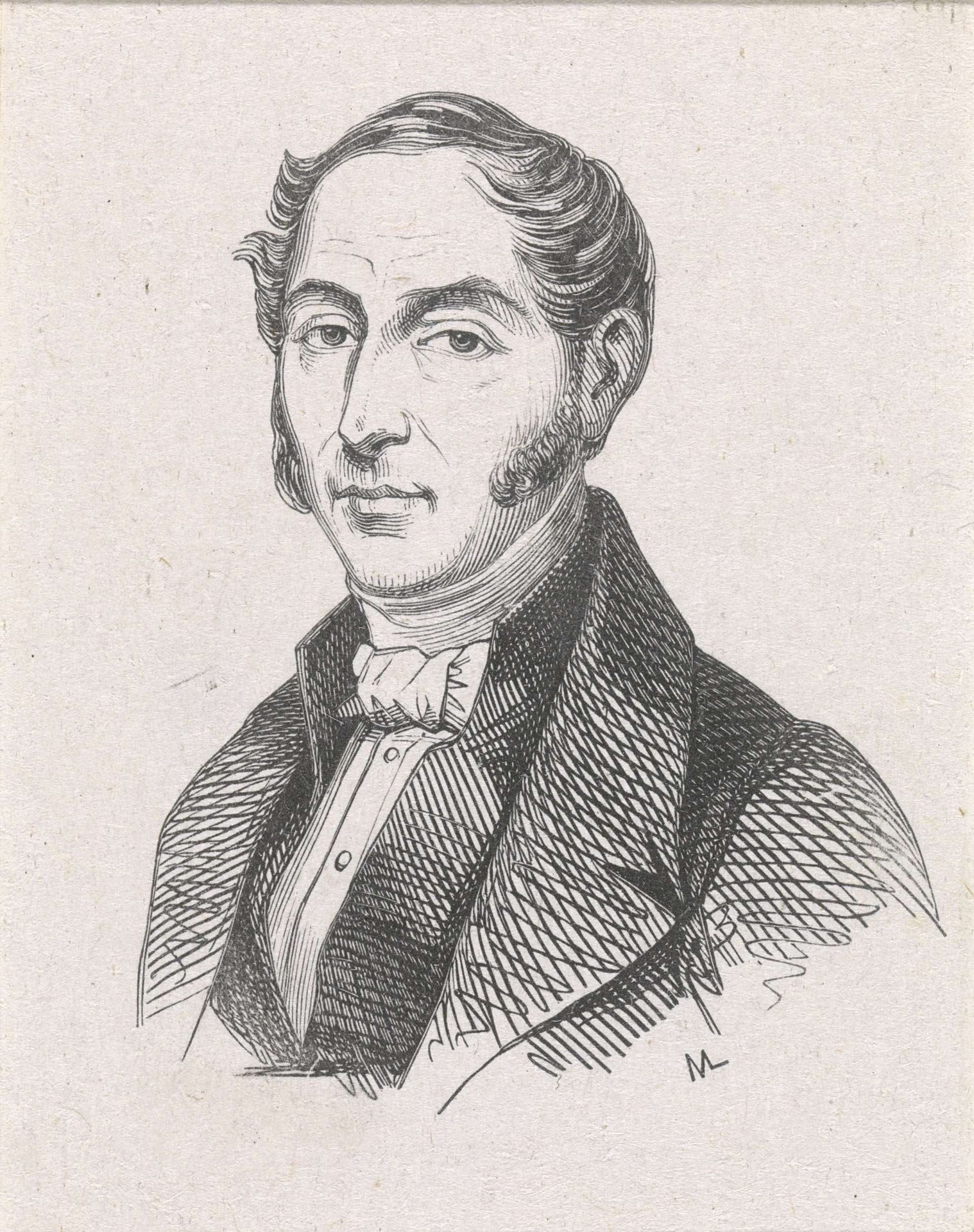 Portret van Arnoldus Bloemers by Monogrammist M (Duitsland)