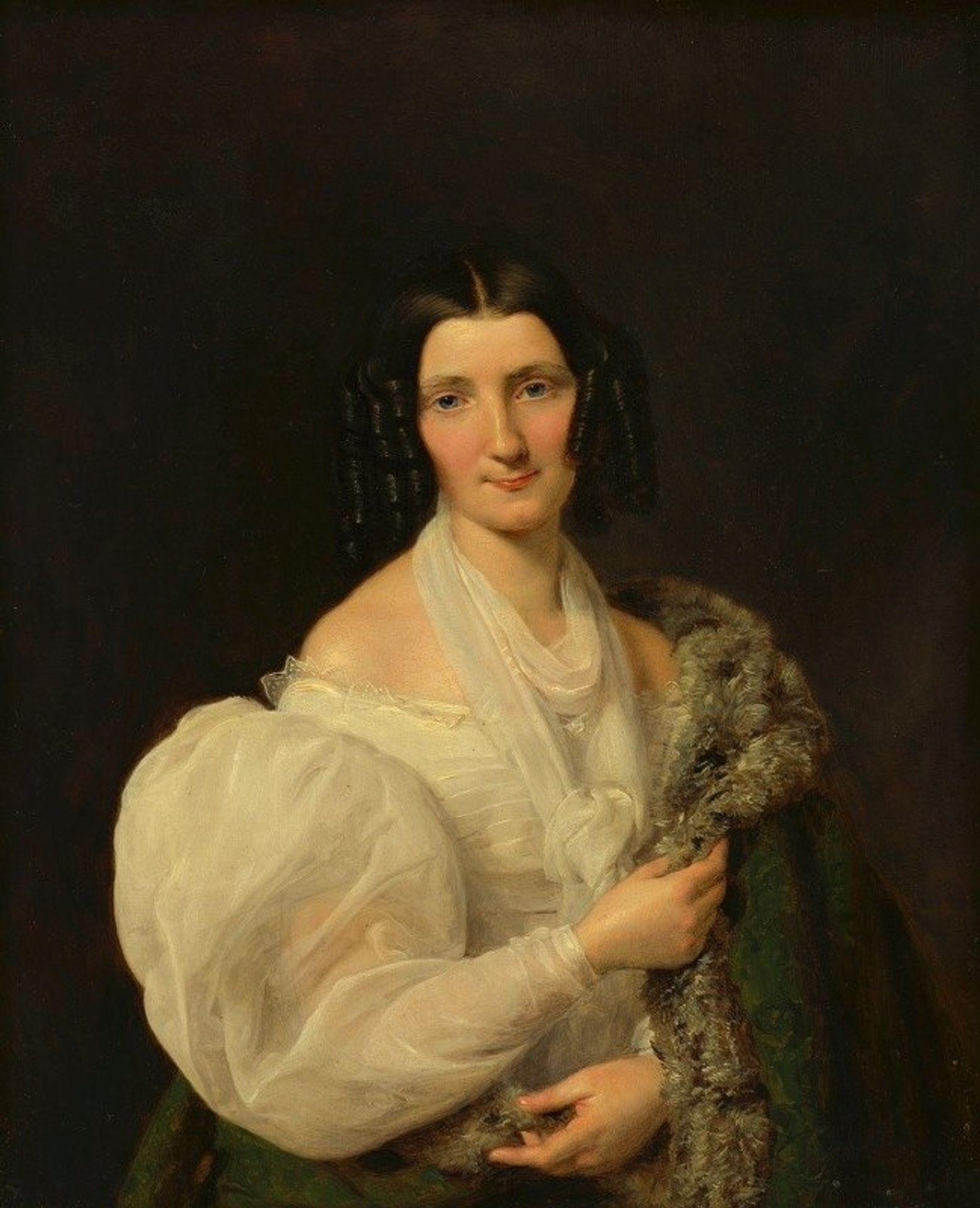 Barbara von Schickh, als Braut von Wolfgang Ritter von Manner by Ferdinand Georg Waldmüller