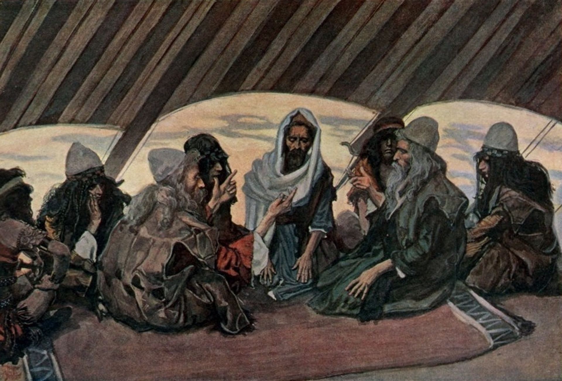 Jethro and Moses, as in Exodus 18 by James Tissot