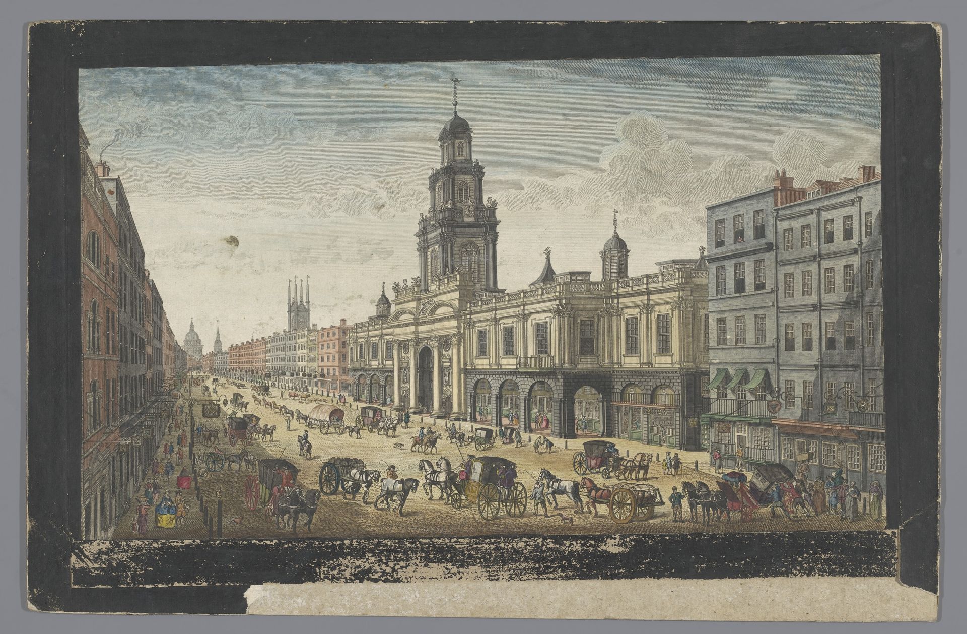 Gezicht op de Royal Exchange te Londen by Robert Sayer
