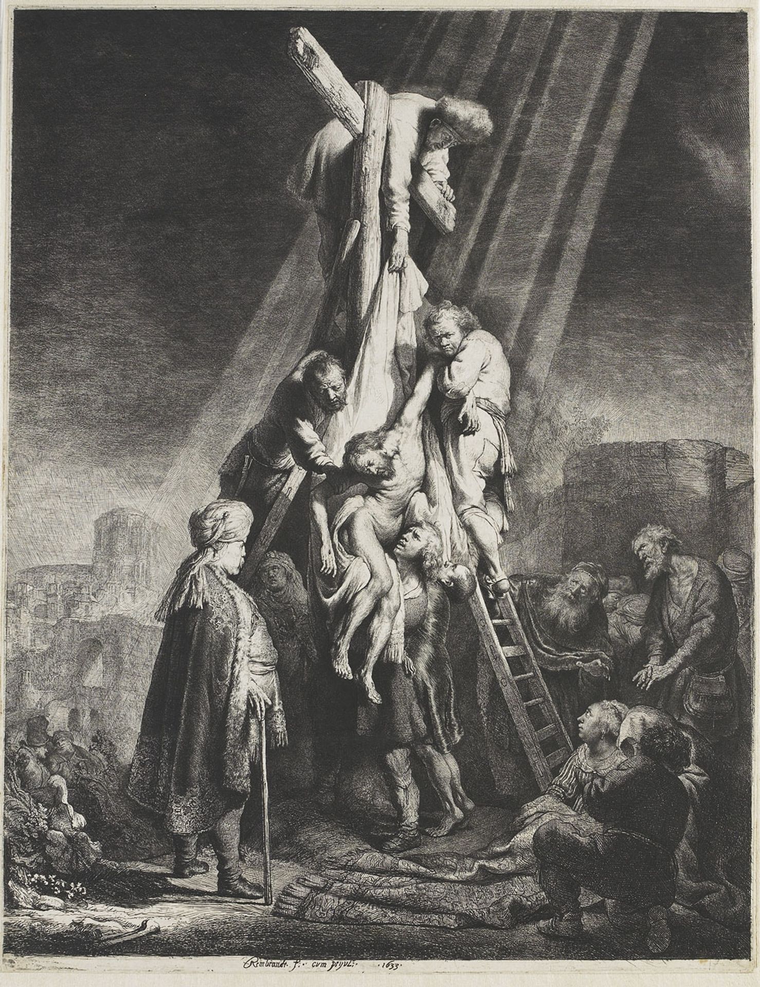 The descent from the cross by Rembrandt van Rijn