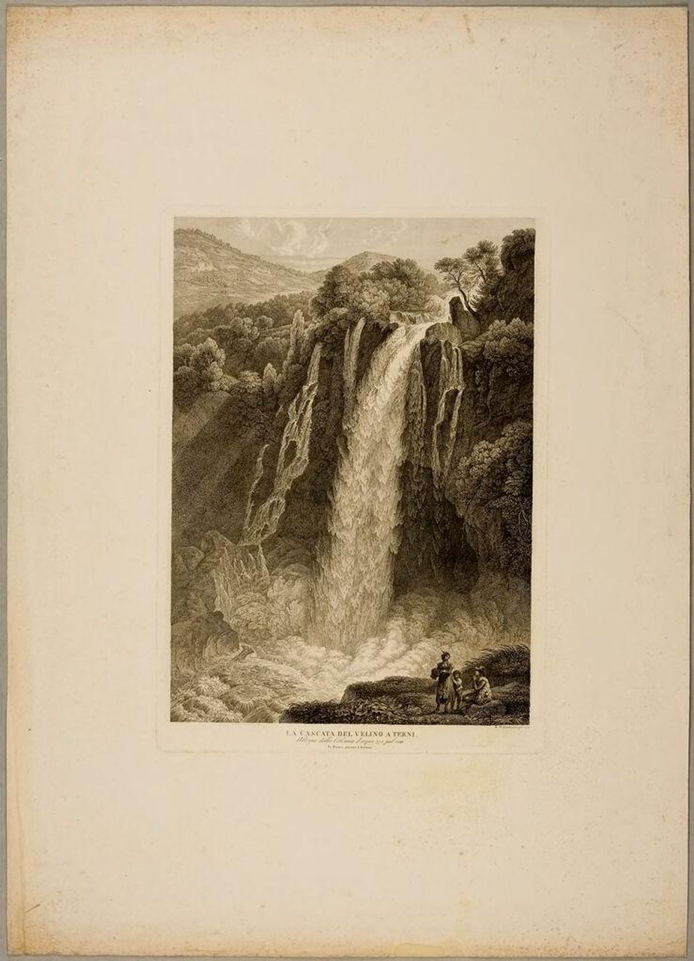 La cascata del Velino a Terni by Friedrich Wilhelm Gmelin