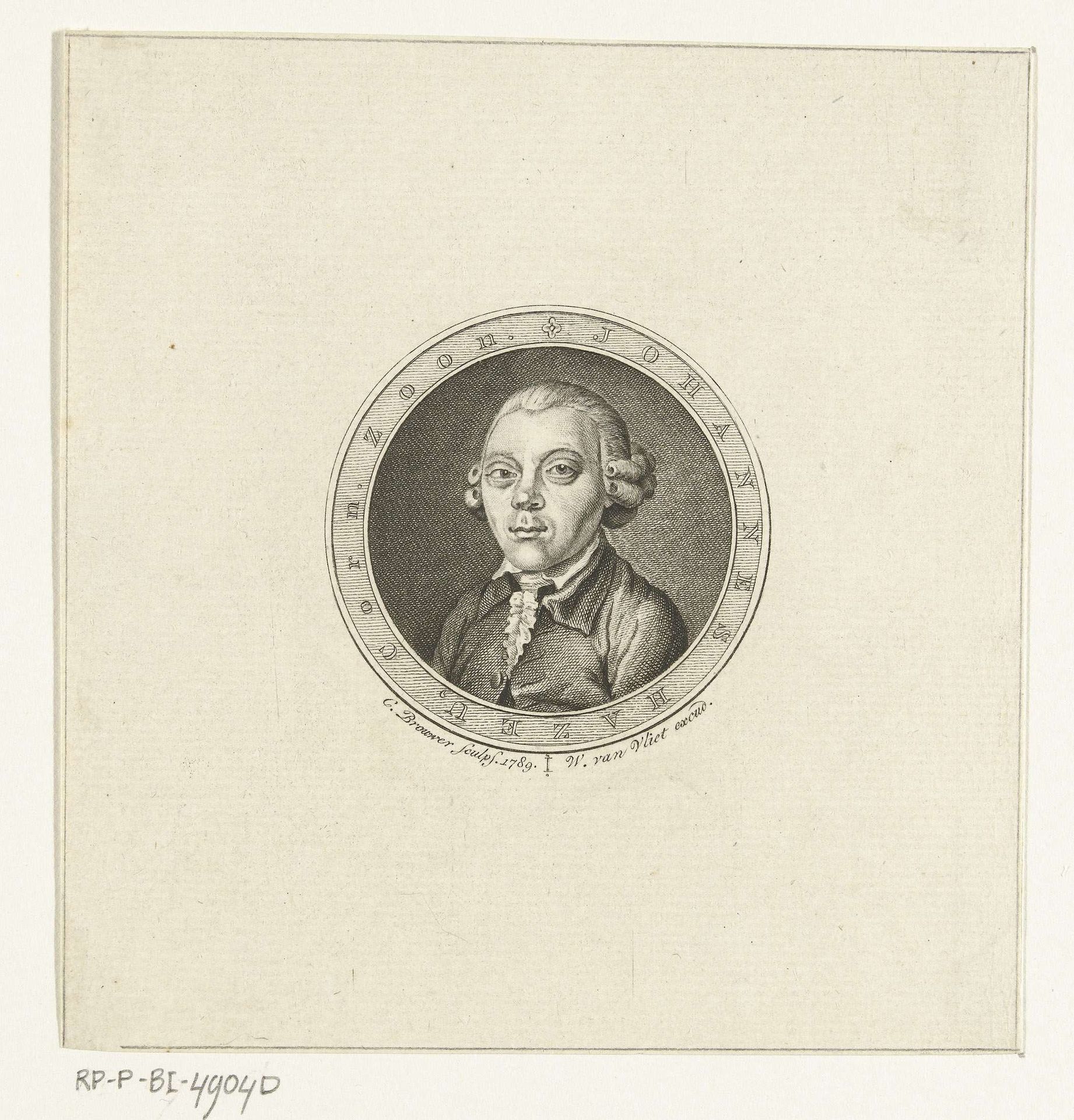 Portret van auteur Johannes Cornelisz. Hazeu by Cornelis Brouwer