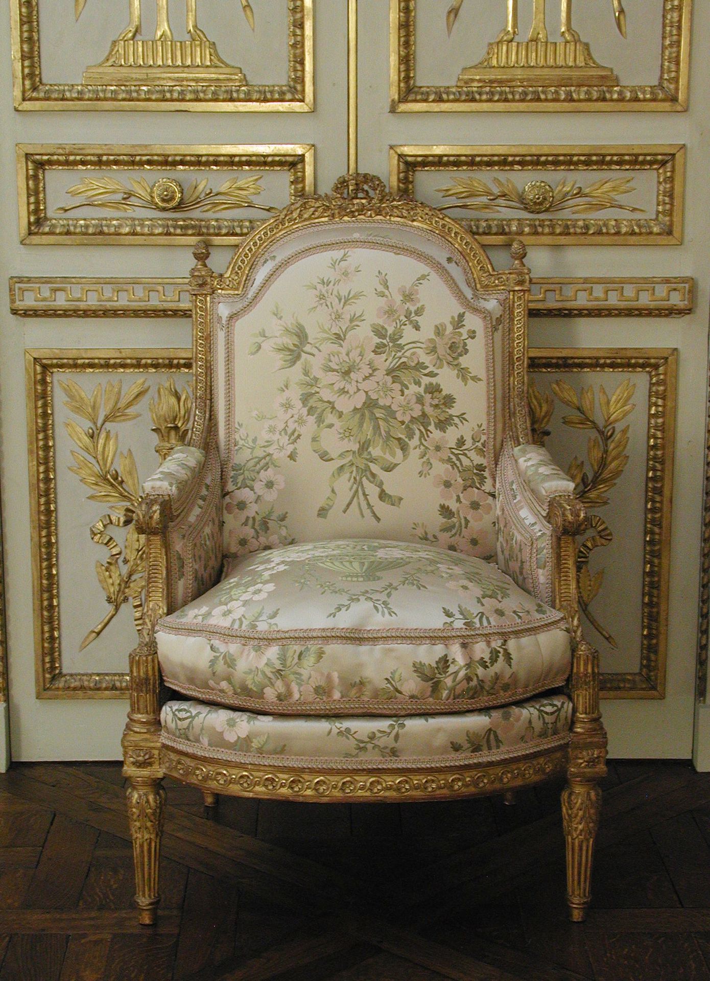 Armchair (Bergère à la reine) (one of a pair) (part of a set) by Jean-Baptiste-Bernard Demay