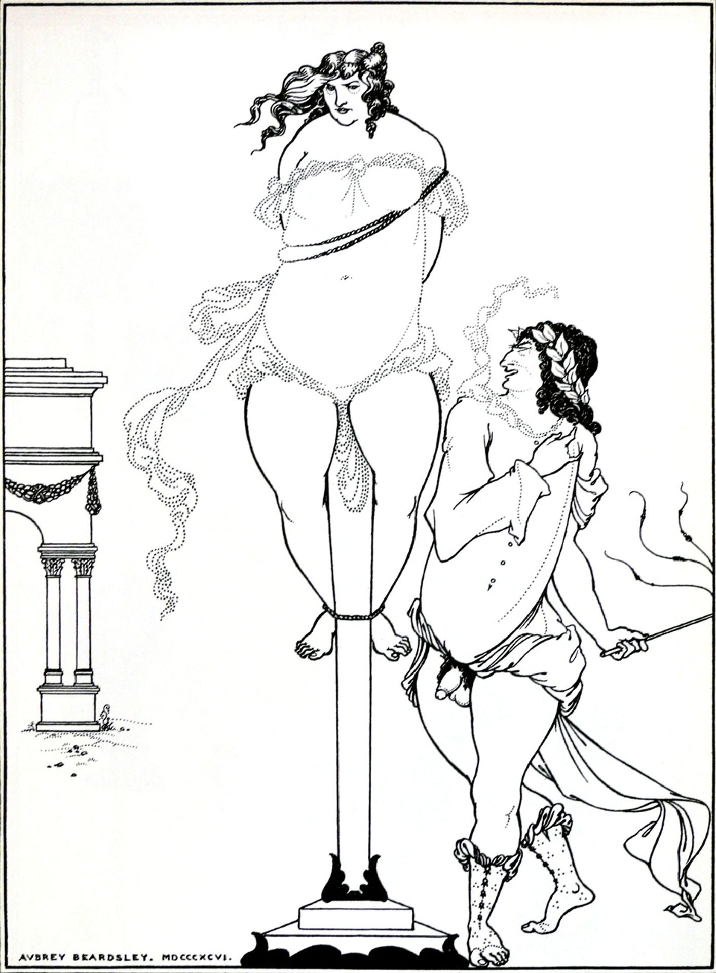 Juvenal Scourging Woman by Aubrey Vincent Beardsley
