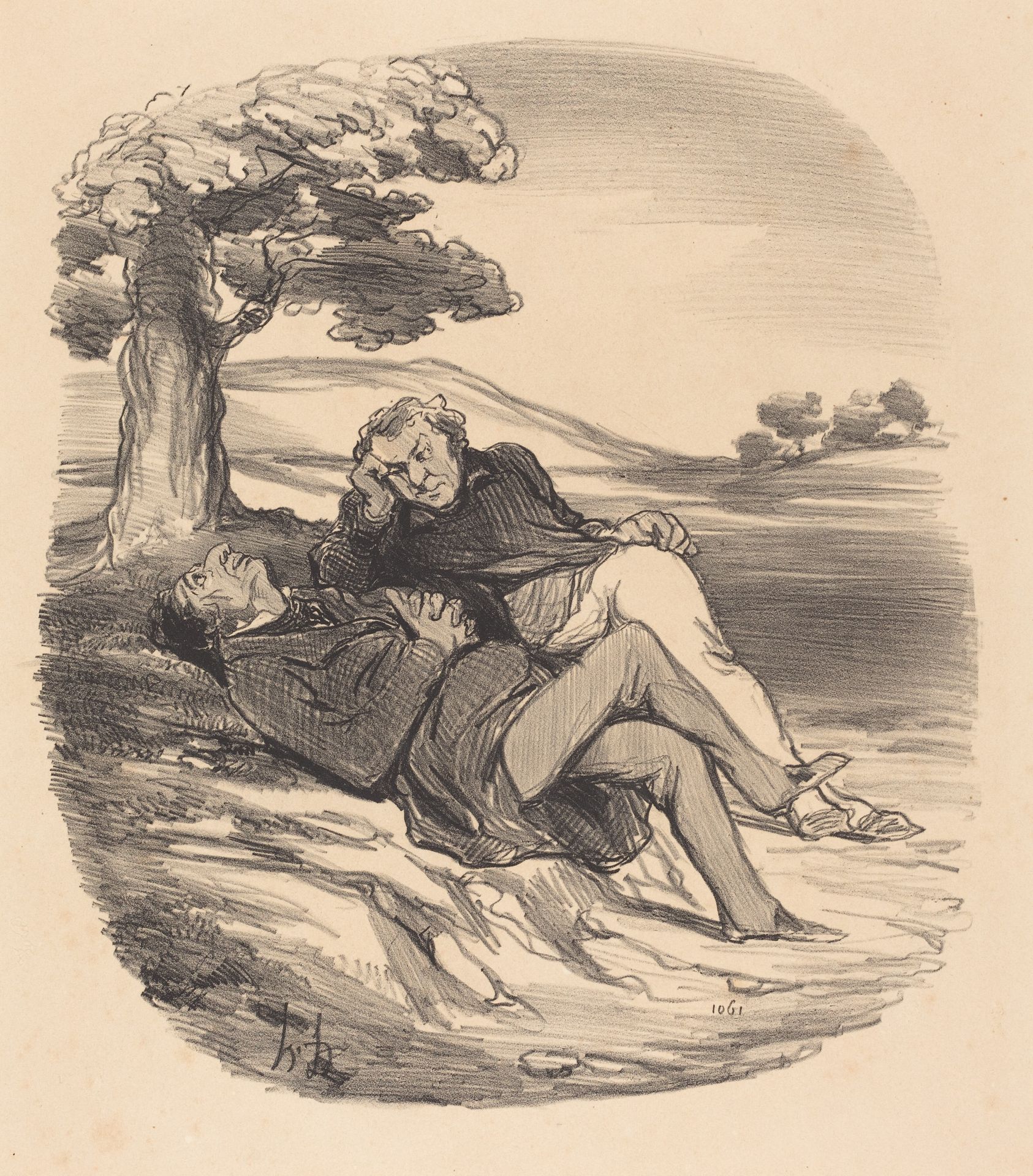 Doux loisir d'un quincailler retiré di commerce... by Honoré Daumier
