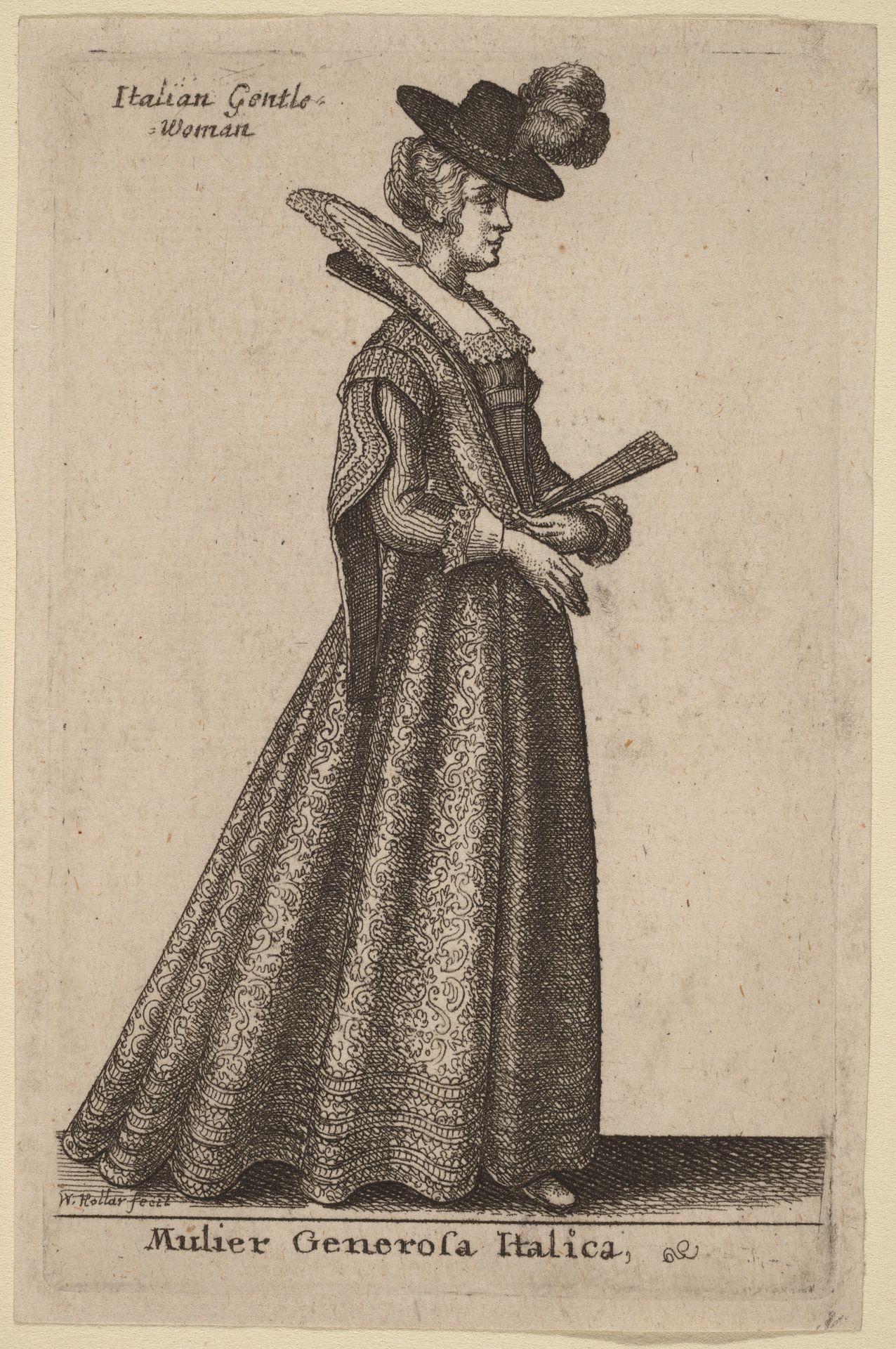 Mulier Generosa Italica by Wenceslaus Hollar
