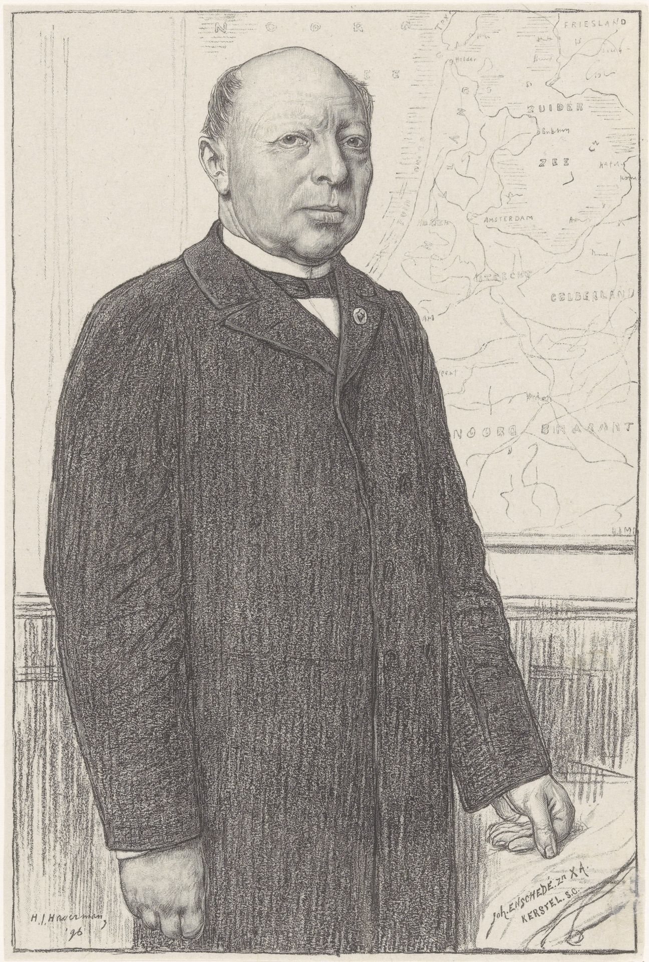 Portret van Jan Frederik Willem Conrad by Theodorus Henricus Kerstel