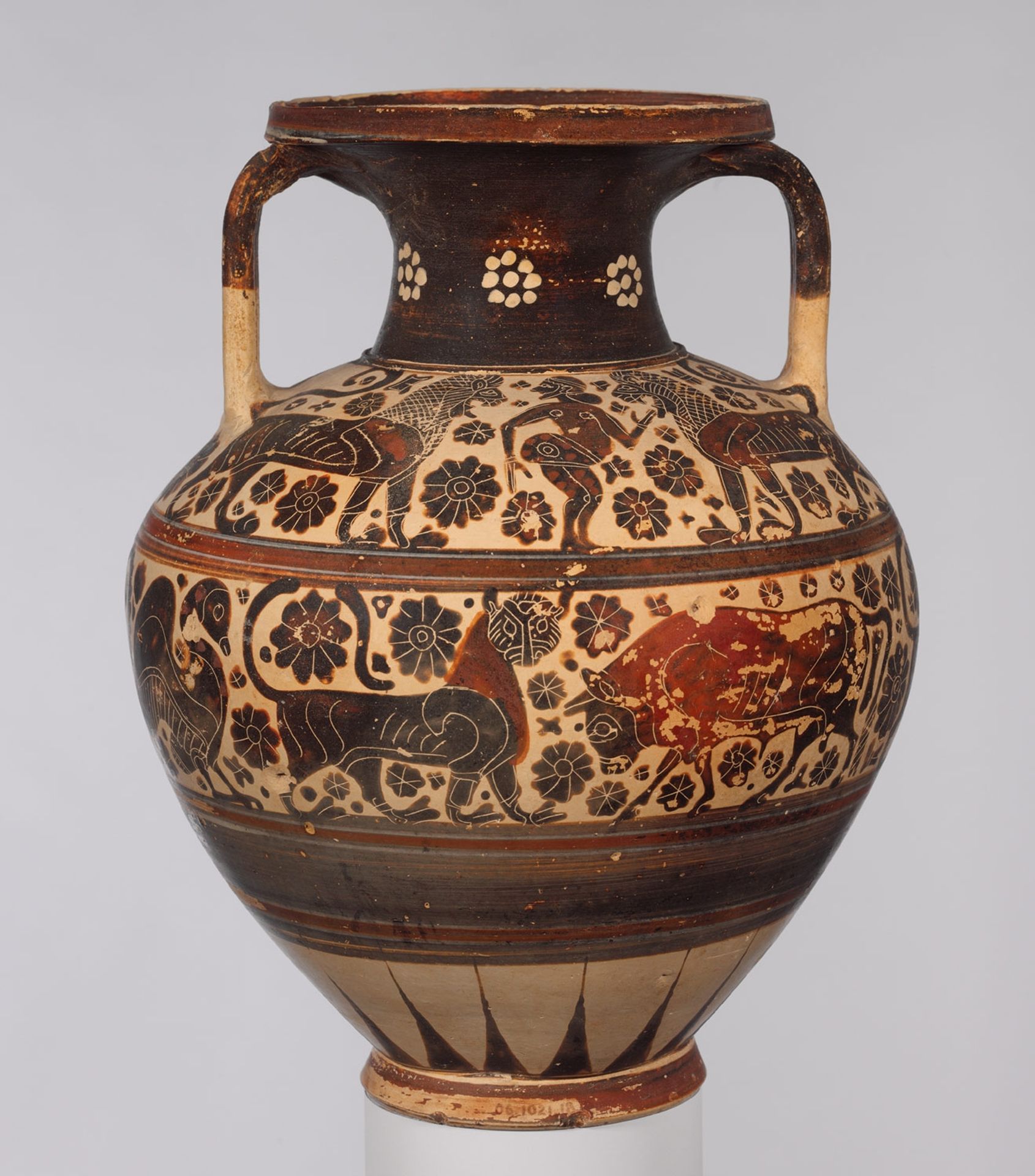 Terracotta Neck Amphora (storage Jar) by Ancient Greek Pottery