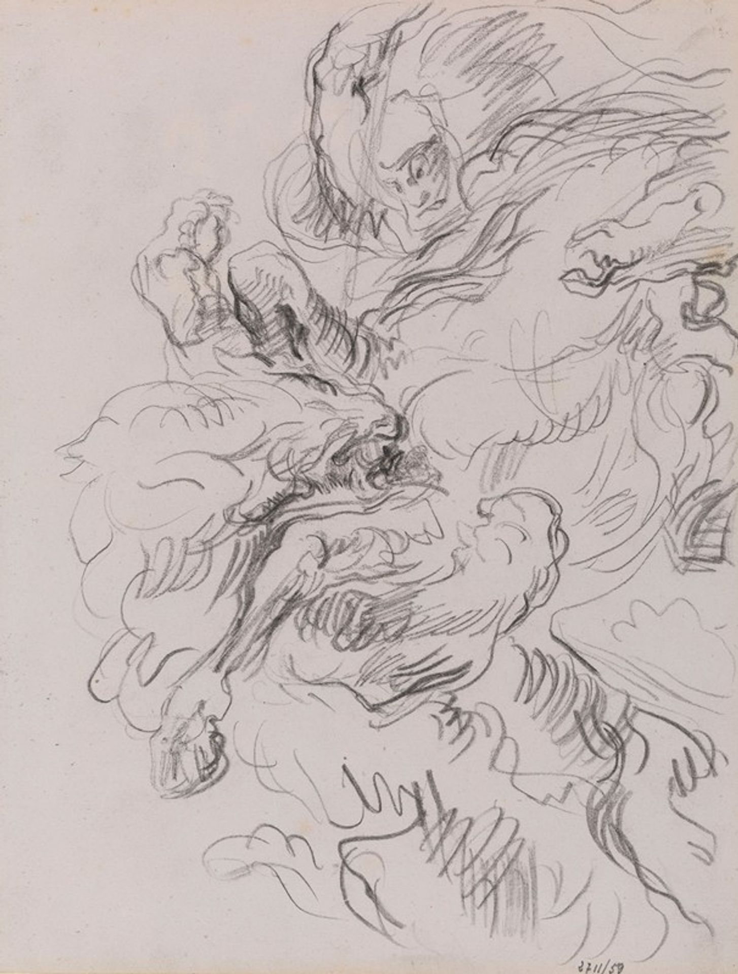 Arab Horseman Attacked by a Lion by James Ensor