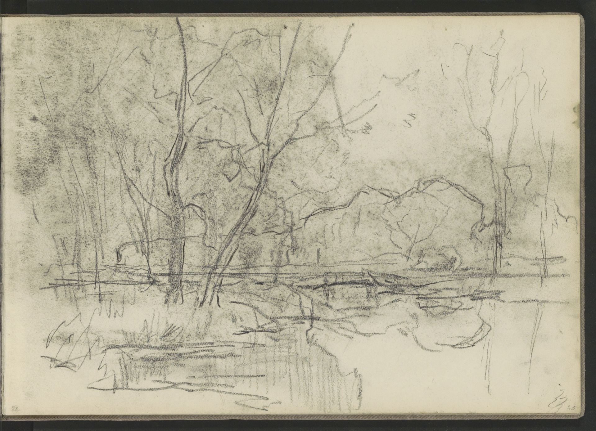 Landschap met brug by Egbert Rubertus Derk Schaap
