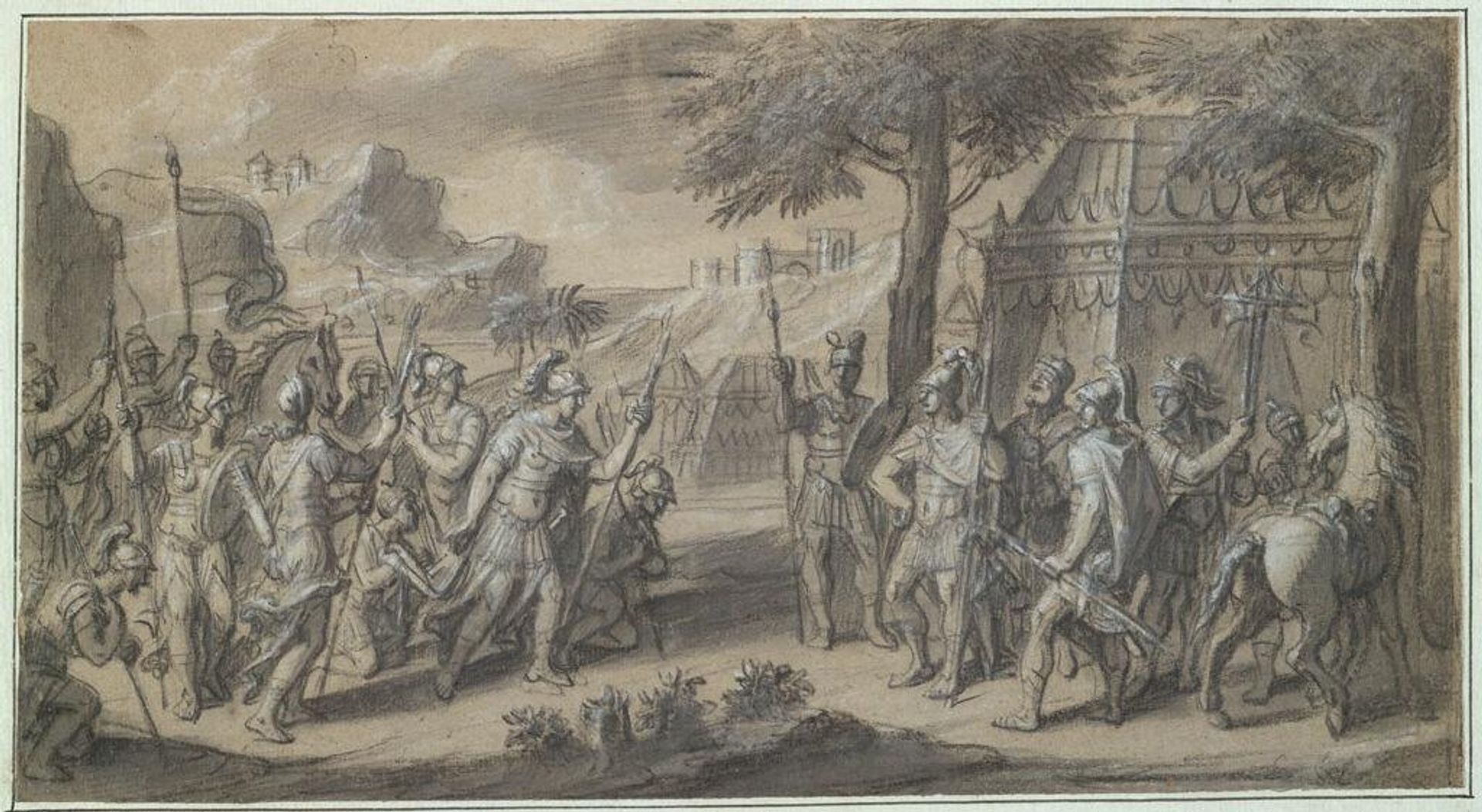 Scene from Ancient History: Meeting of Two Generals by FranÃ§ois Verdier