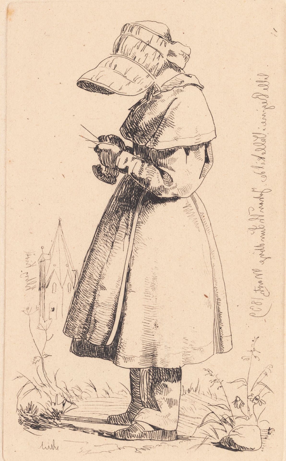 Lille Regine i Vallekilde by Johan Thomas Lundbye