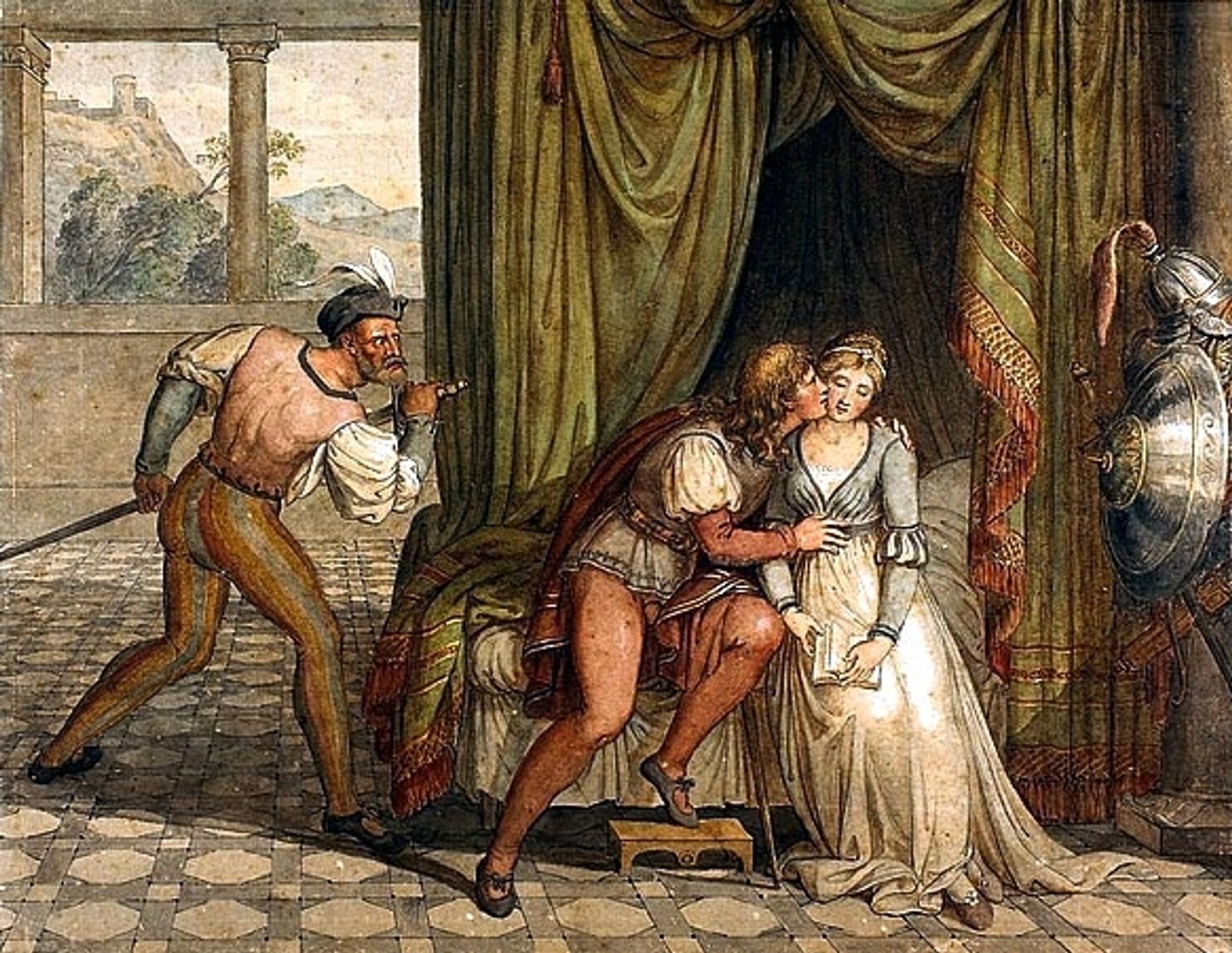 Paolo Da Malatesta and Francesca Da Rimini Surprised by Gianciotto Malatesta by Joseph Anton Koch