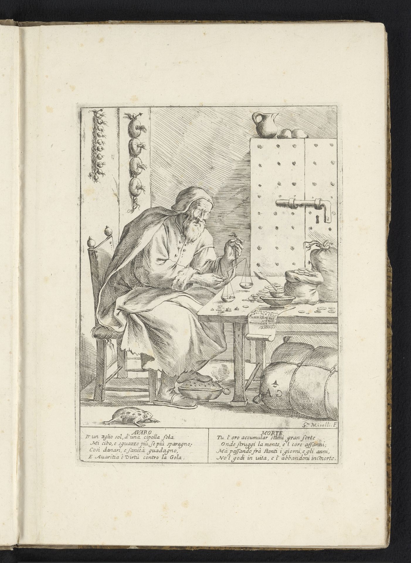 De gierige man by Giuseppe Maria Mitelli
