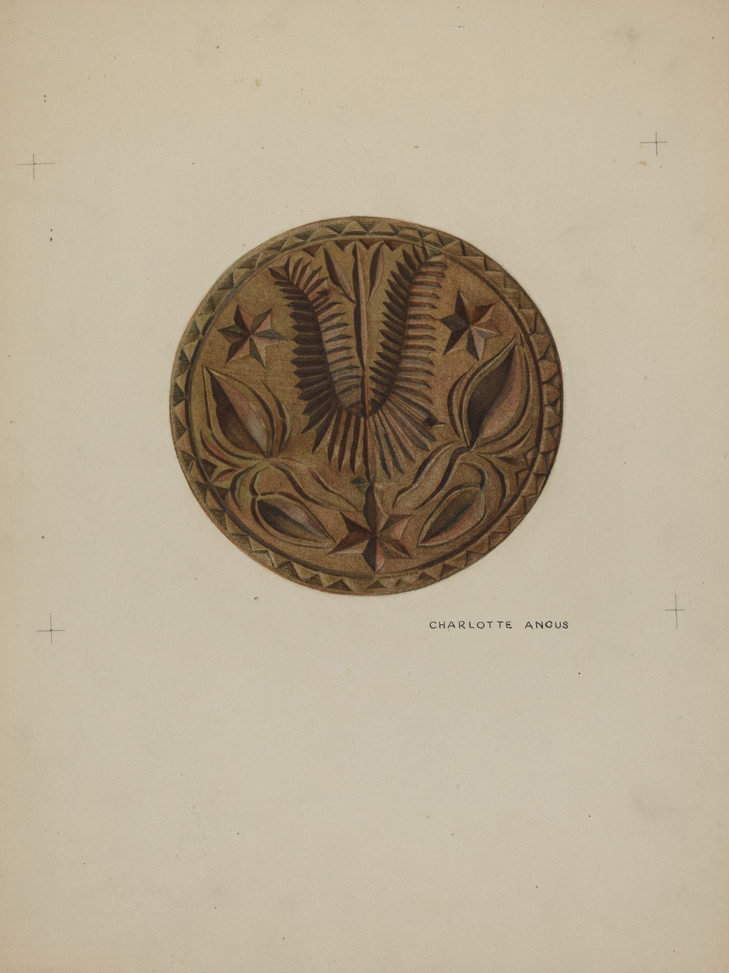 Pa. German Butter Mold by Charlotte Angus