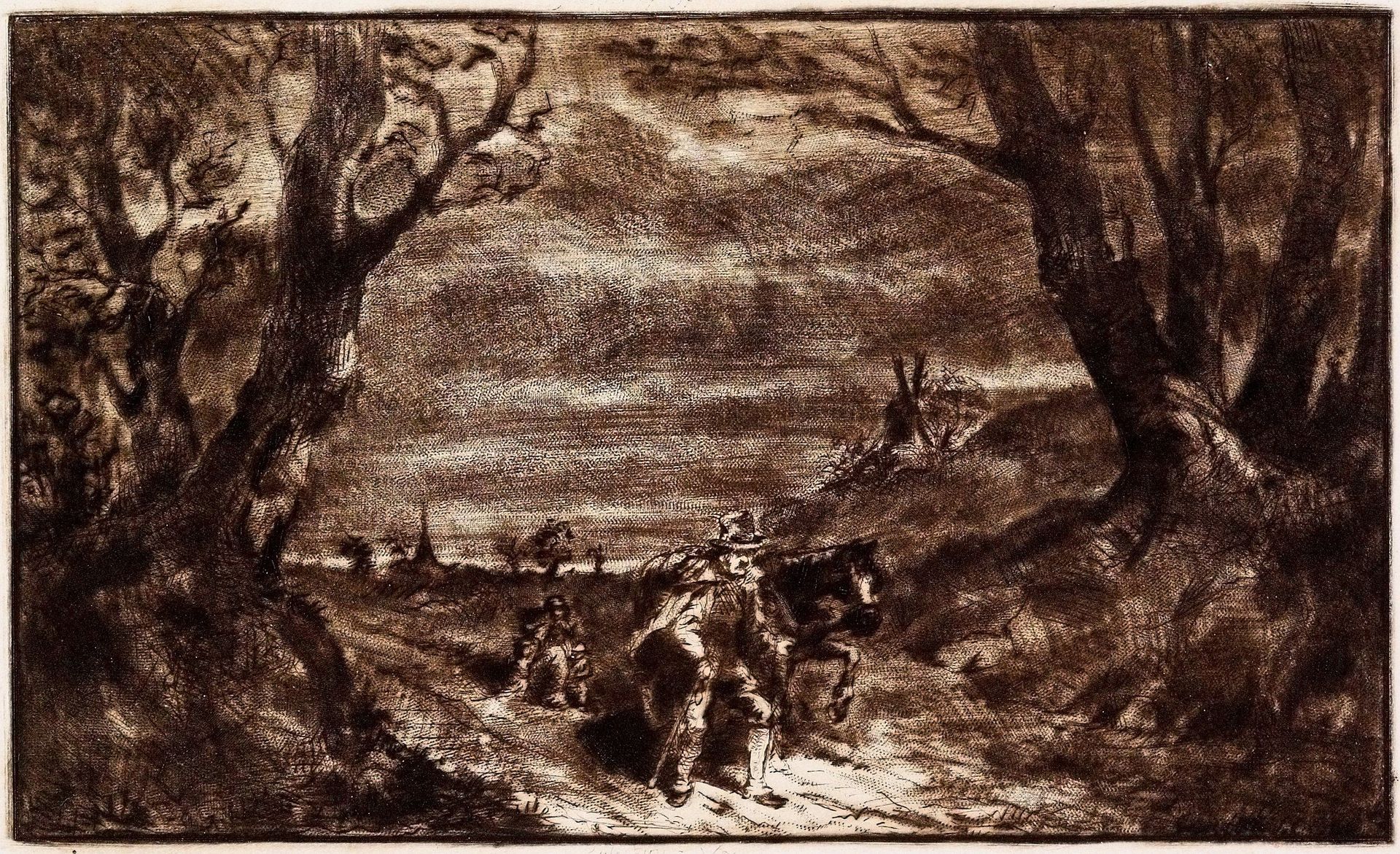 Man Leading a Horse by Charles-Émile Jacque