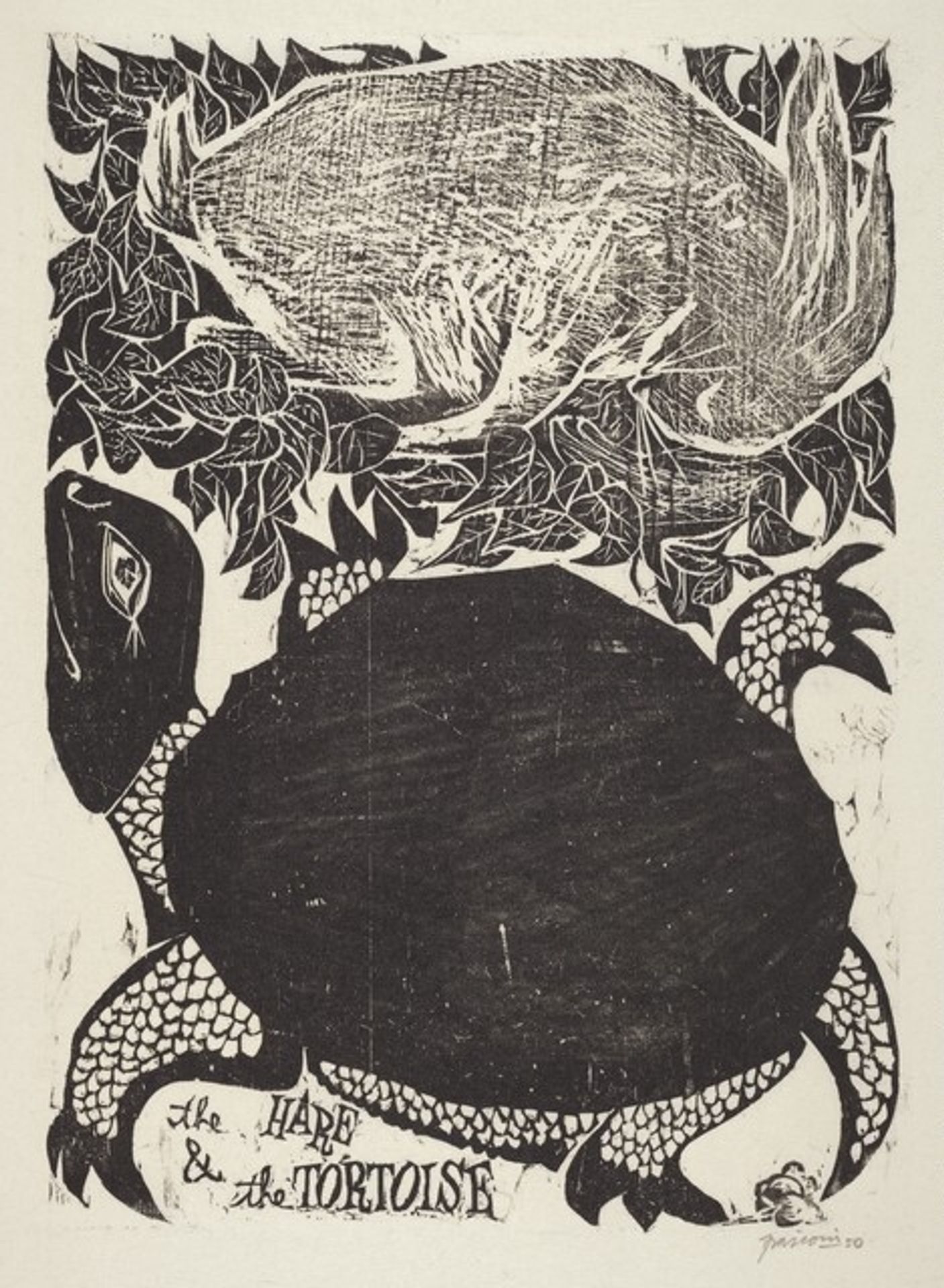 The Hare and the Tortoise by Antonio Frasconi