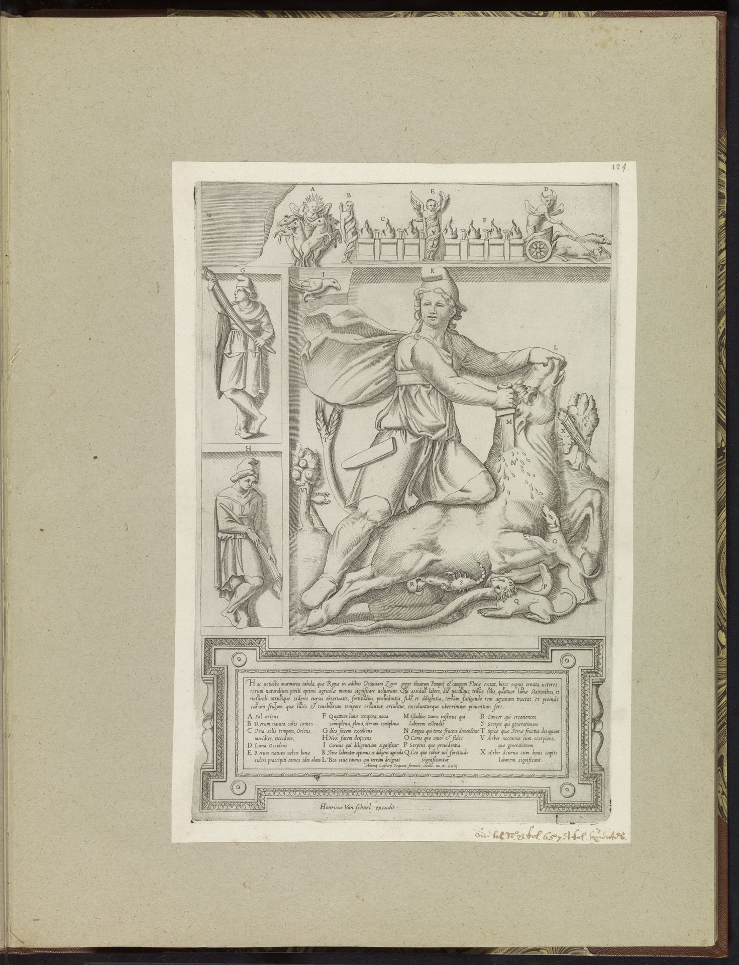 Mithras doodt een heilige stier by Anonymous
