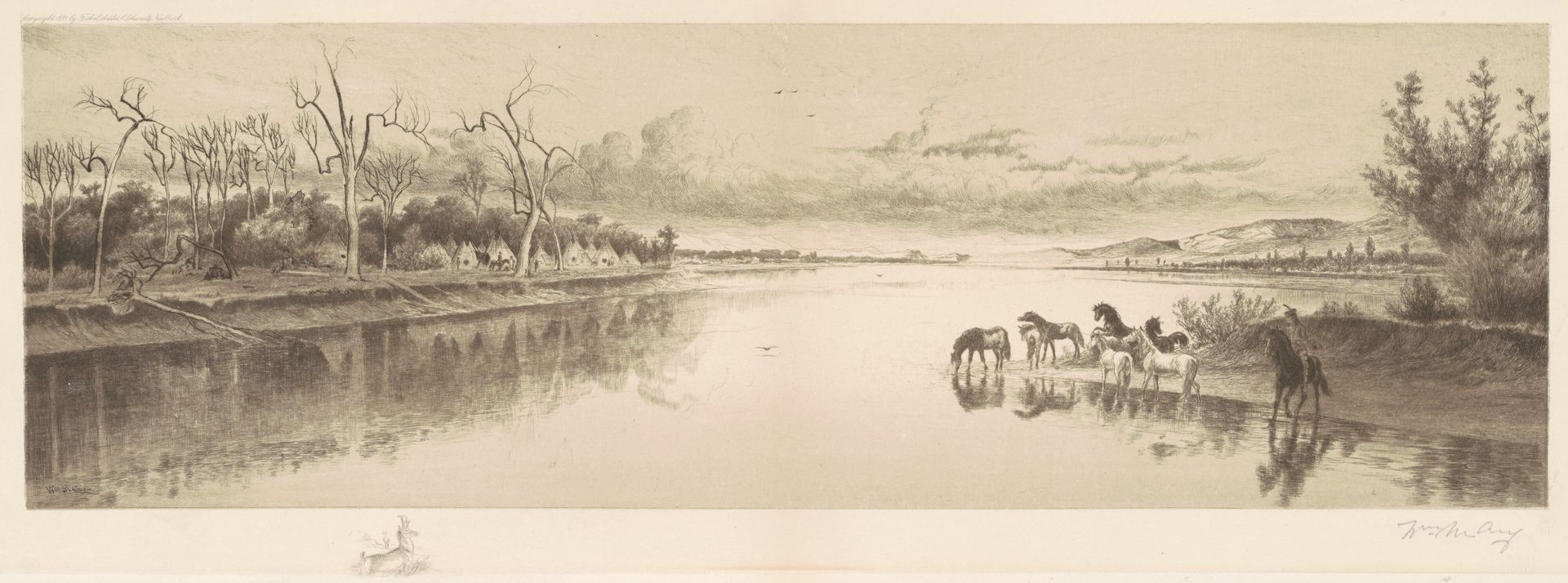 Untitled (Native American Camp) by William De La Montagne Cary