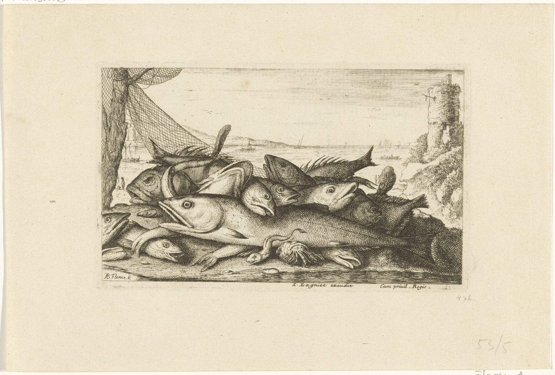 Visvangst met heremietkreeft by Albert Flamen