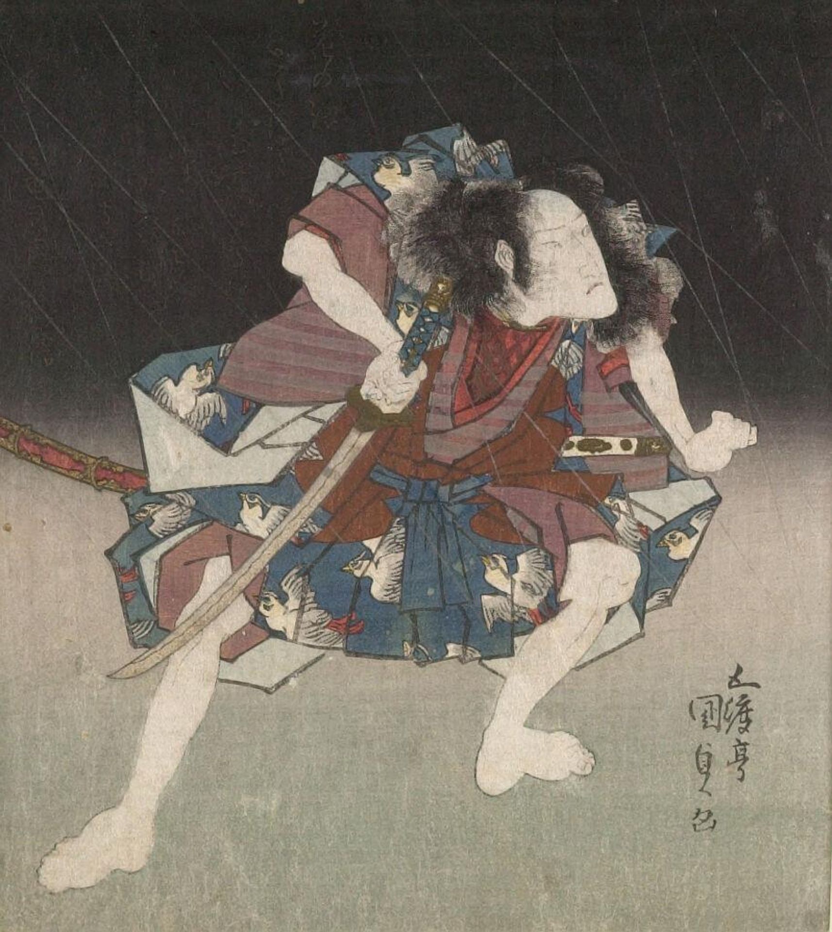 TORA AND JURO by Utagawa Kunisada