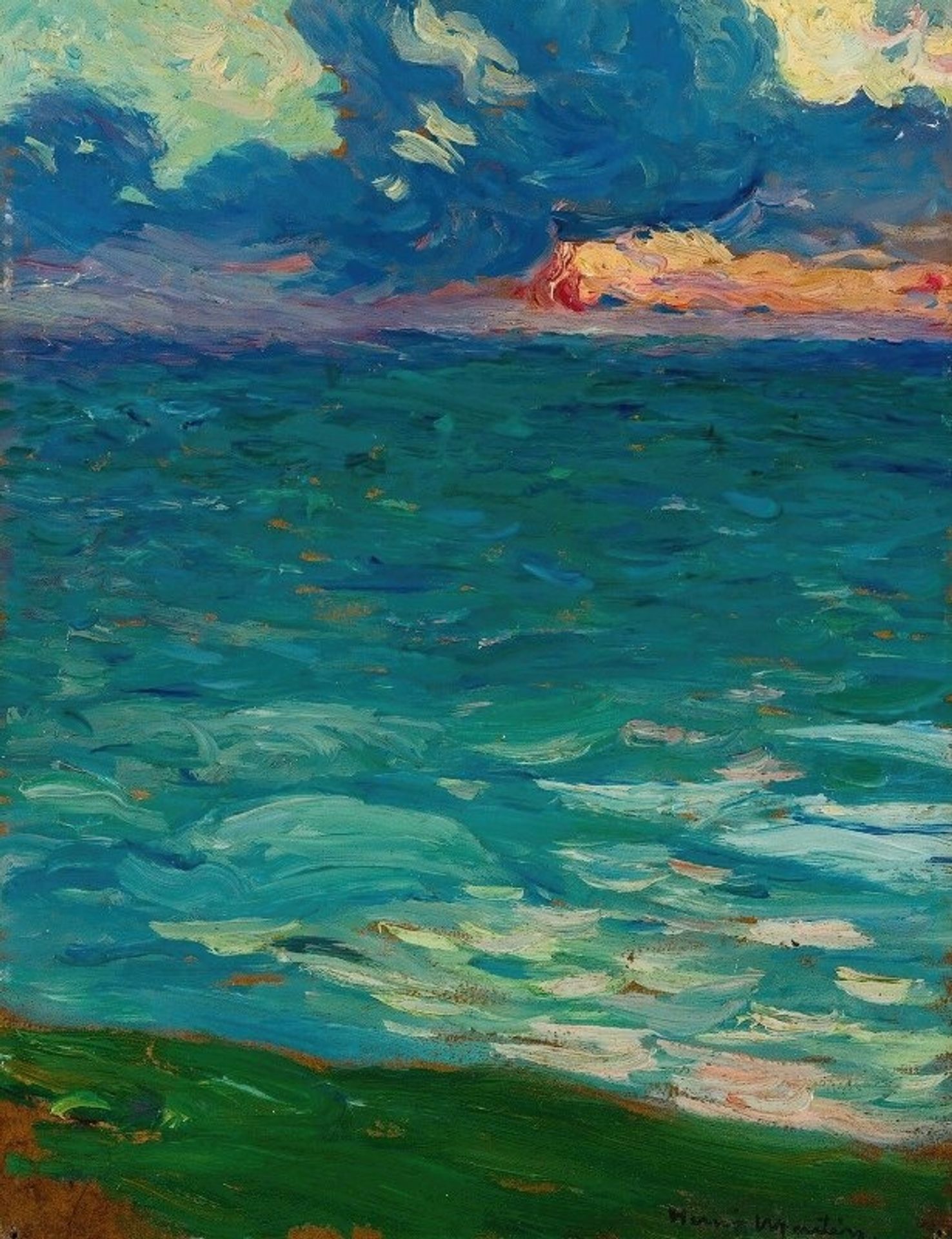 Au Bord De La Mer by Henri Martin